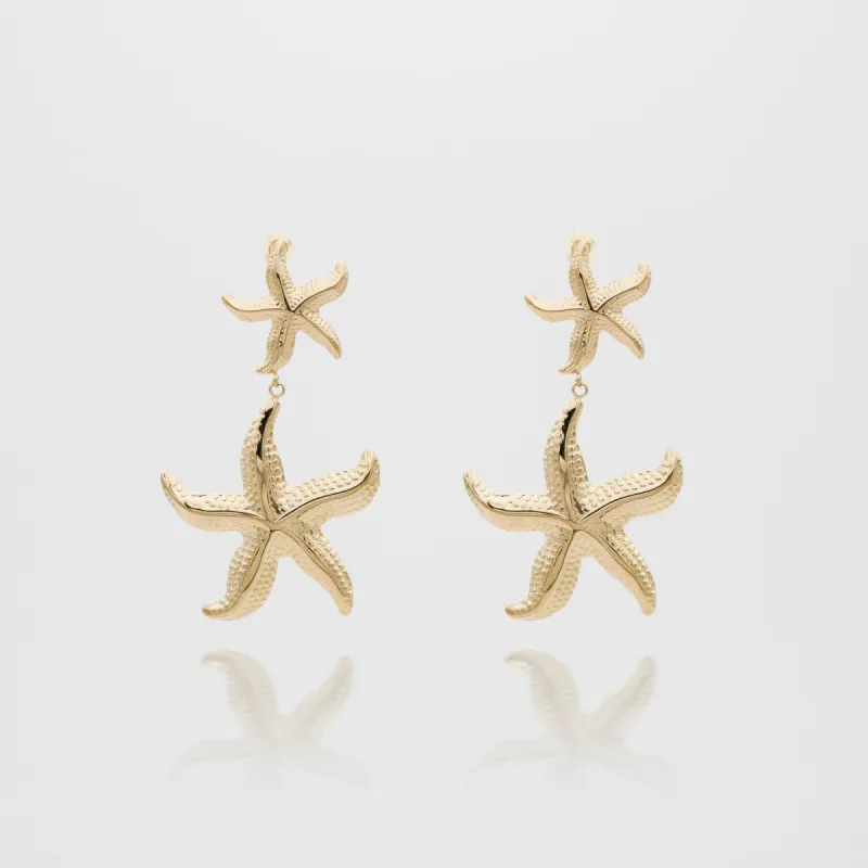 Mira Starfish Drop Earrings sold by PRYA