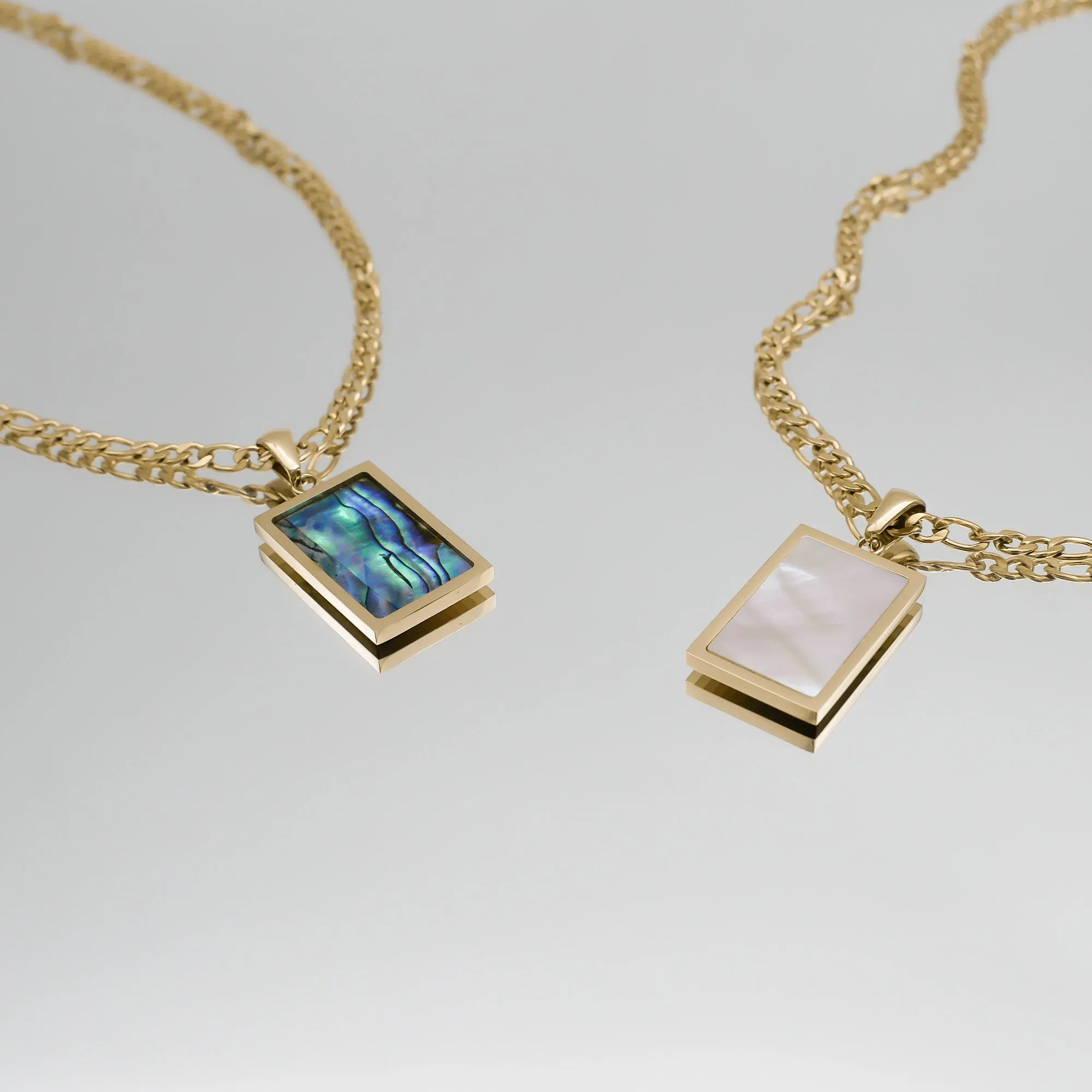 Saraya Abalone Tablet Necklace sold by PRYA product image thumbnail 3