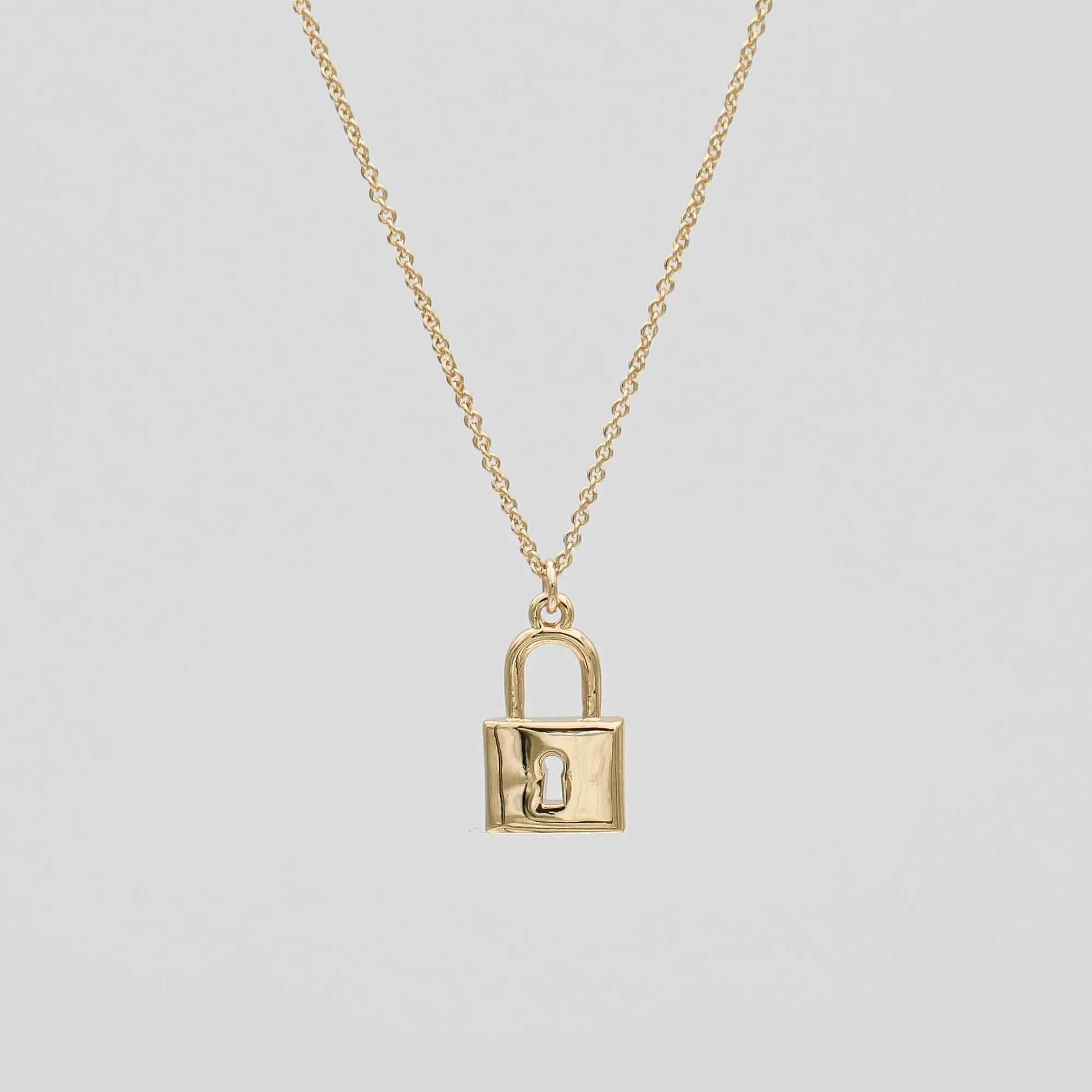 Sarai CZ Lock Necklace sold by PRYA product image thumbnail 4
