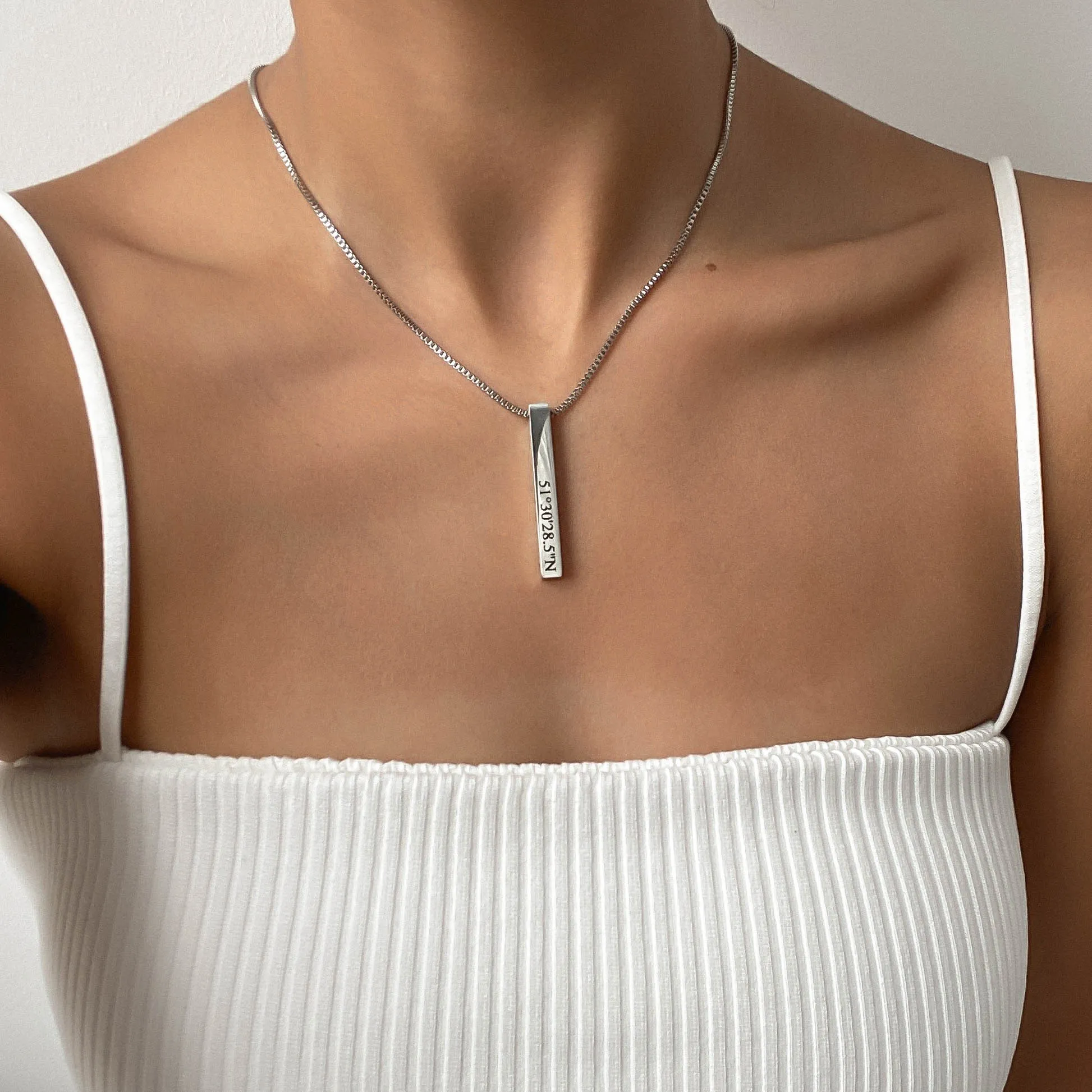 Custom Bar Necklace sold by PRYA product image thumbnail 2