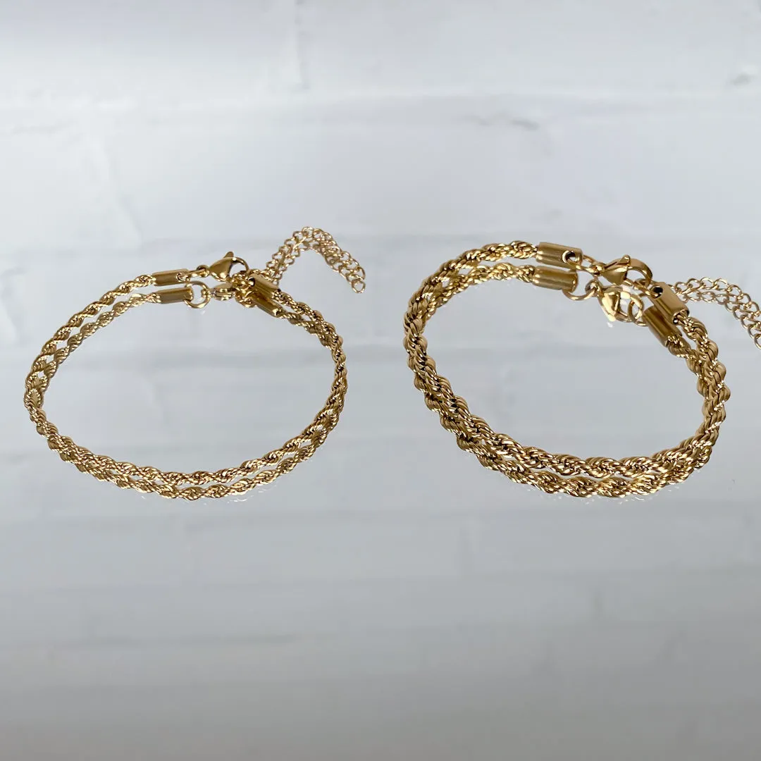 Rope Chain Anklet | Gold sold by PRYA product image thumbnail 2