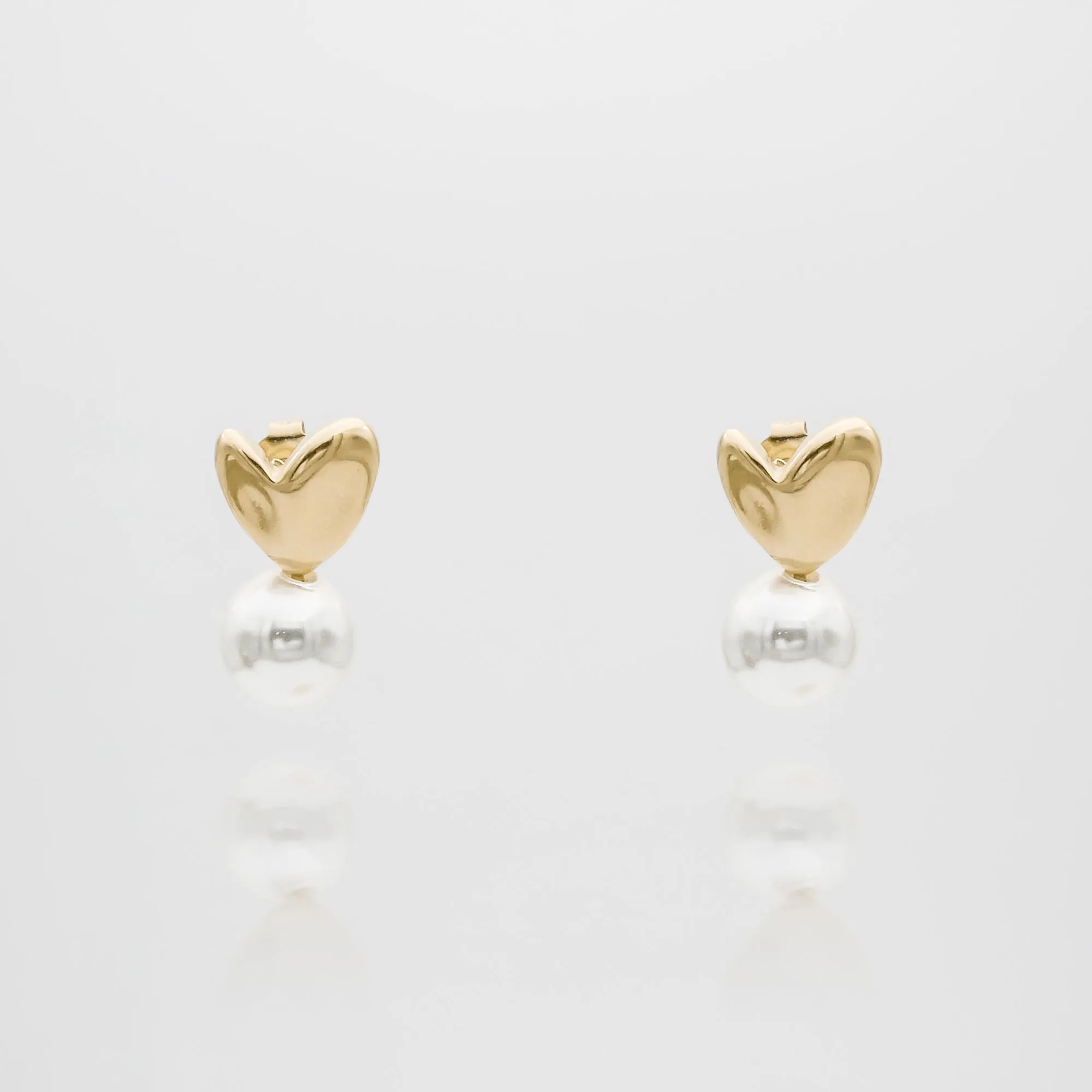 Demi Heart & Pearl Earrings sold by PRYA