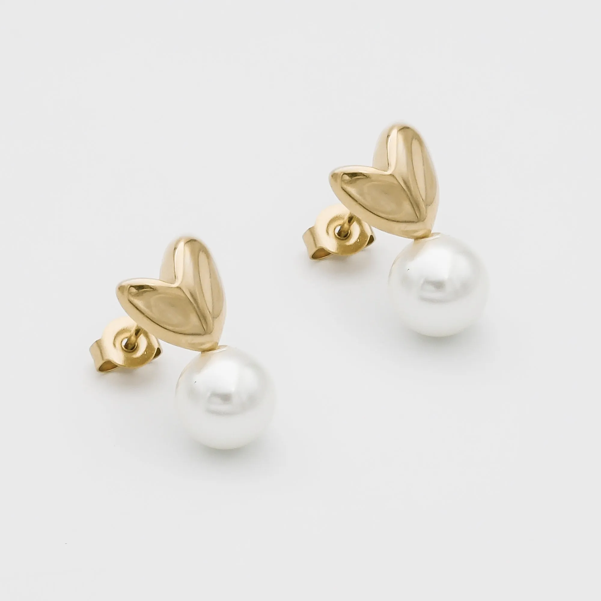 Demi Heart & Pearl Earrings sold by PRYA product image thumbnail 2