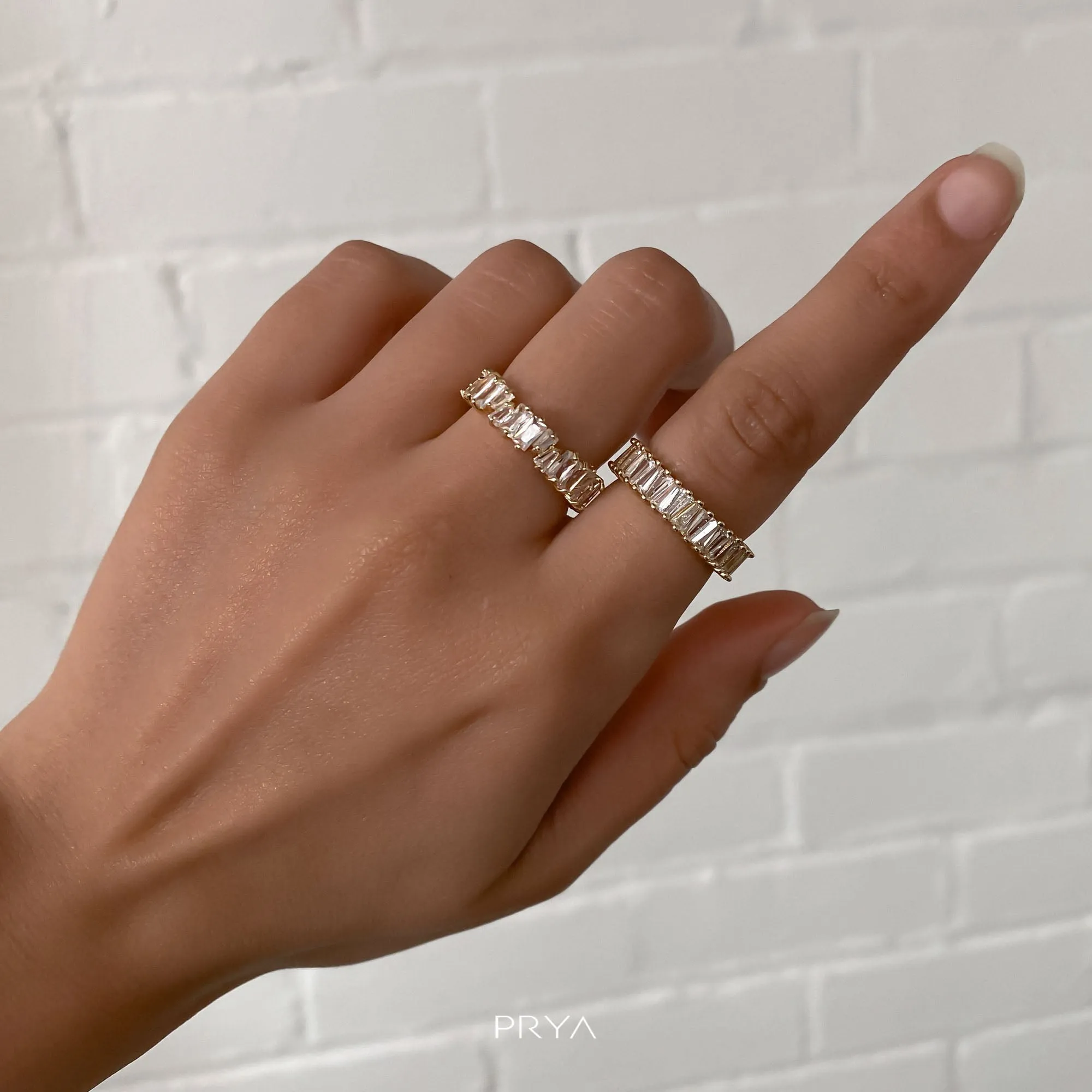 Jada Baguette Cut CZ Ring | Gold sold by PRYA product image thumbnail 2