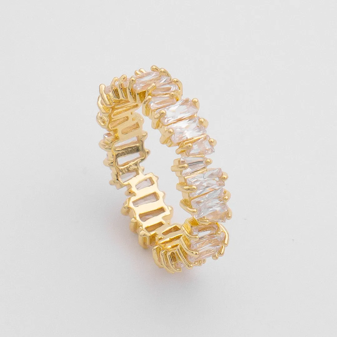 Jada Baguette Cut CZ Ring | Gold sold by PRYA