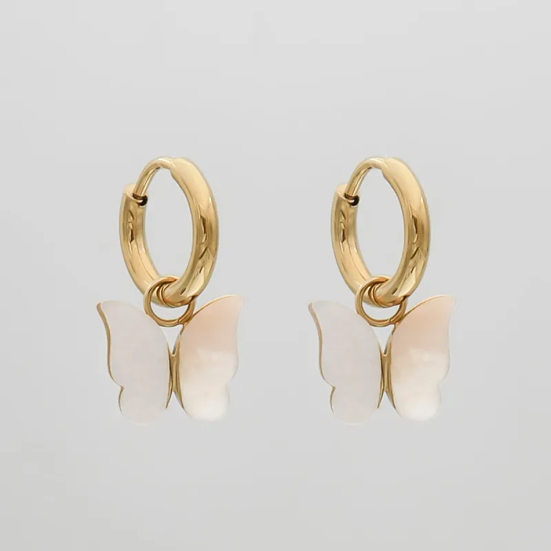 Butterfly Huggie Earrings sold by PRYA