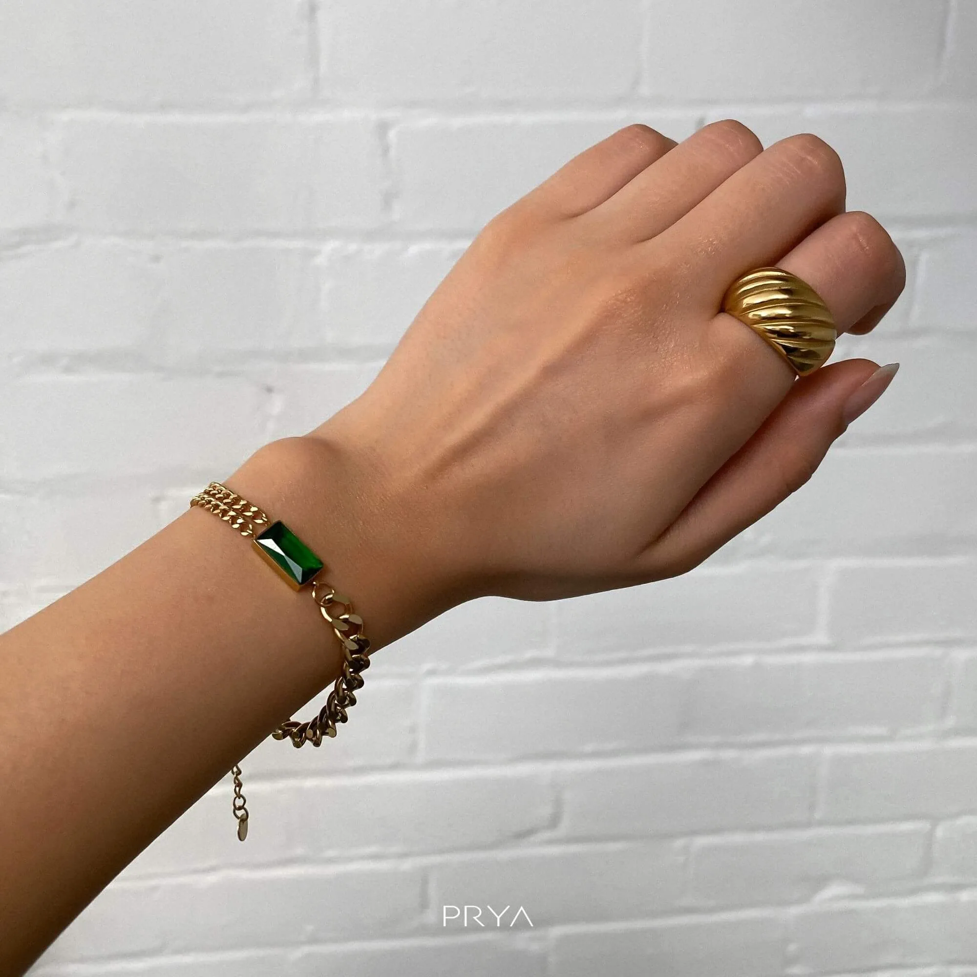 Callie Cuban Contrast Bracelet sold by PRYA product image thumbnail 3