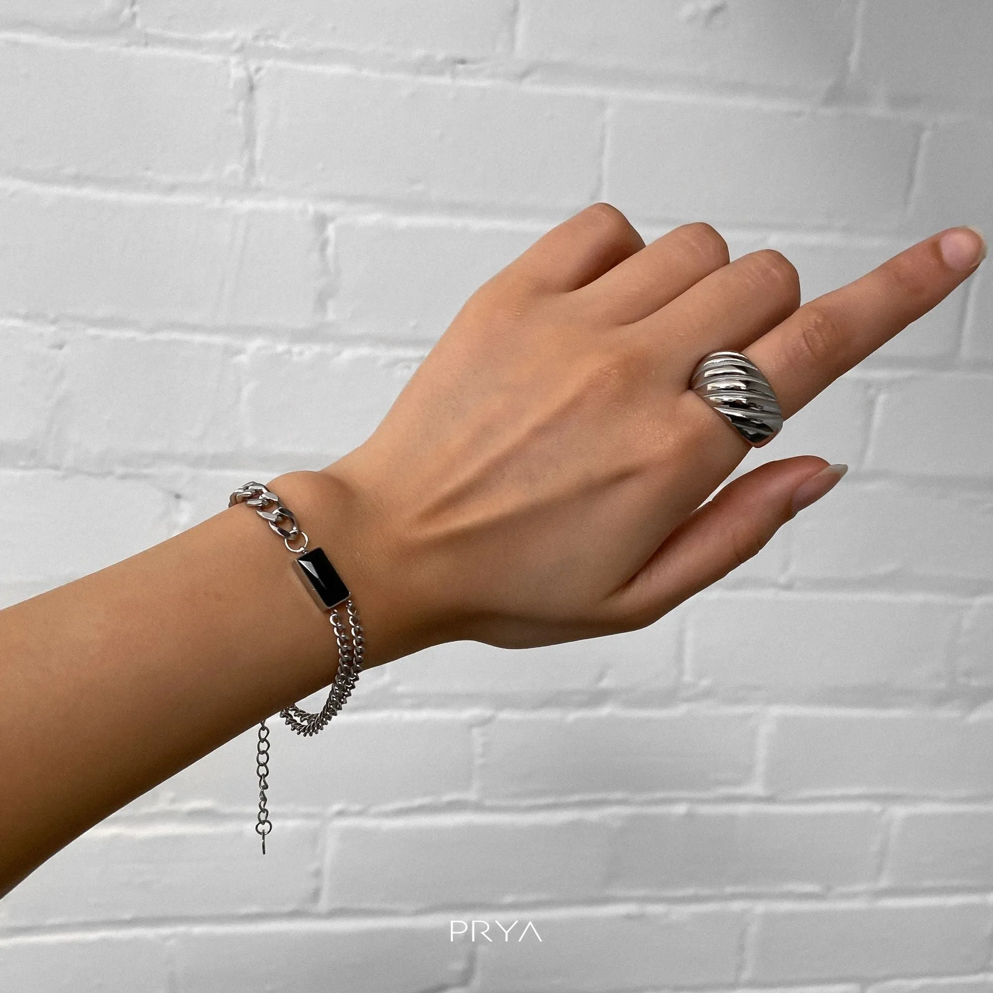 Callie Cuban Contrast Bracelet sold by PRYA product image thumbnail 5