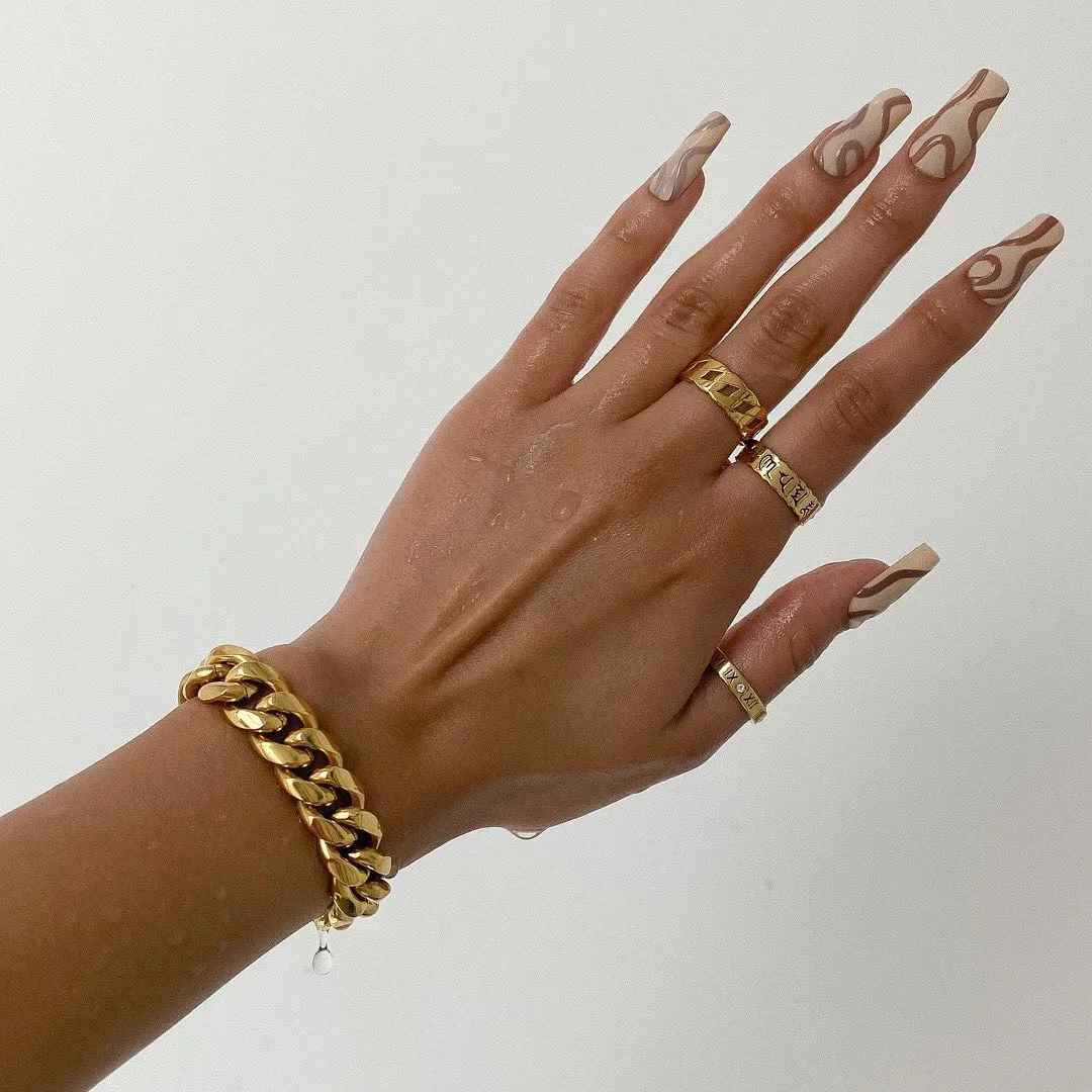 Chunky Cuban Chain Bracelet sold by PRYA product image thumbnail 2