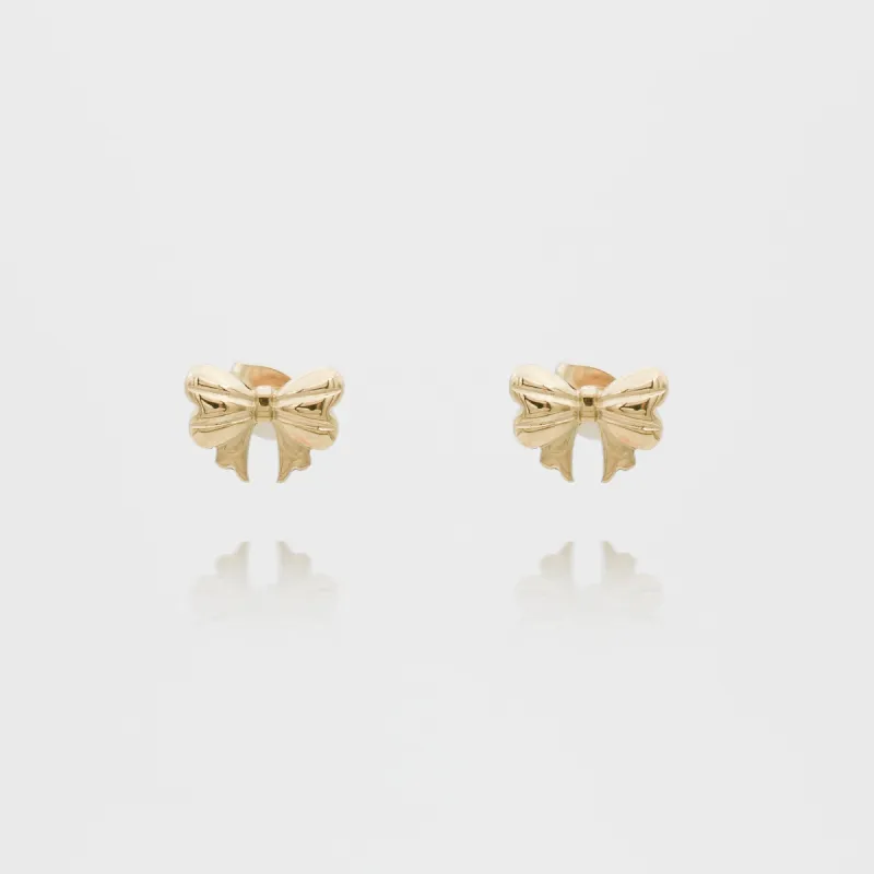 Bambi Mini Bow Stud Earrings sold by PRYA