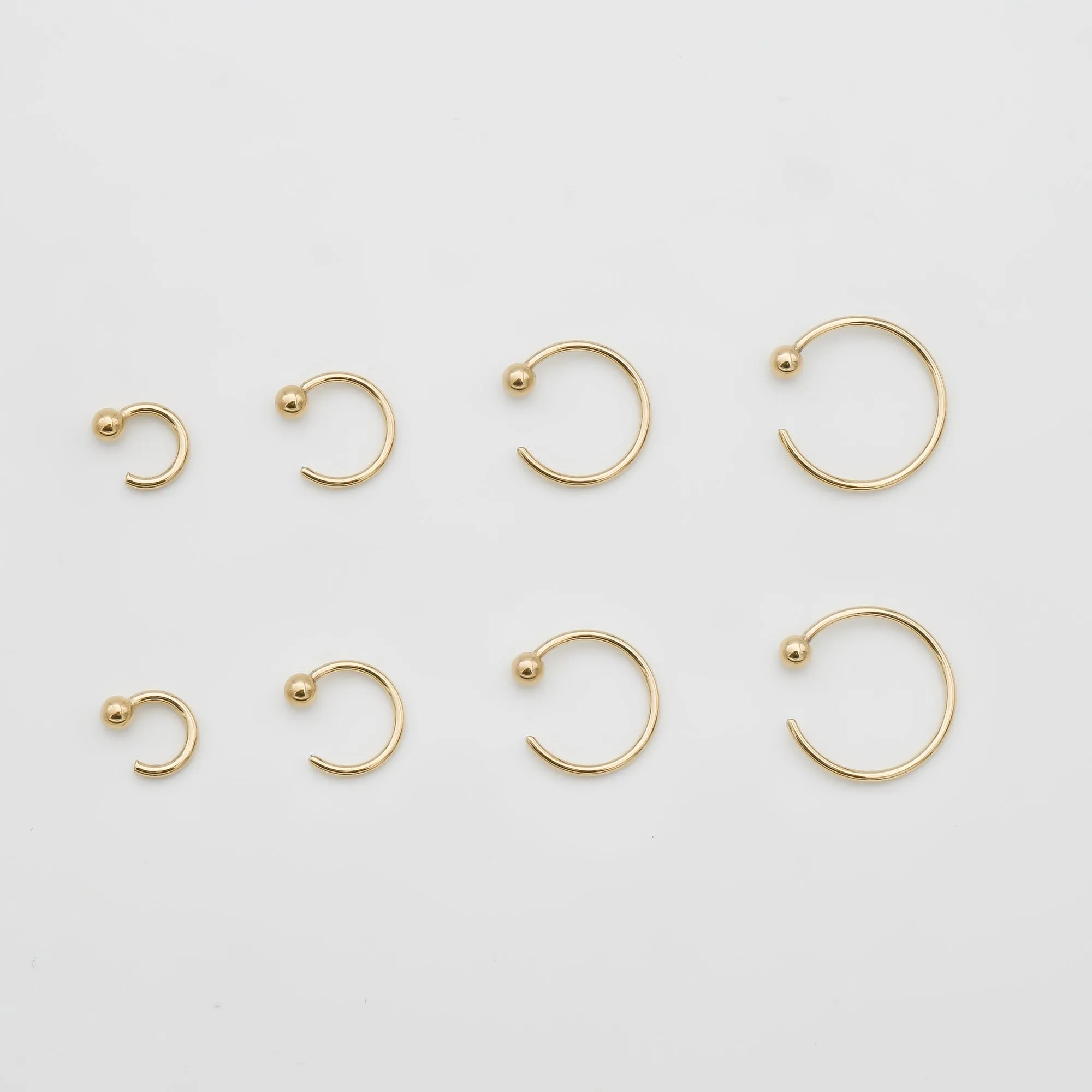 Lara Half Hoop Earrings sold by PRYA product image thumbnail 3