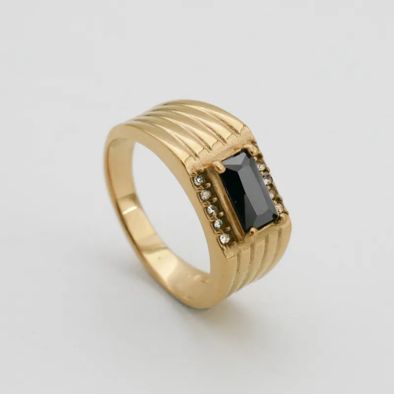 Myla Onyx Signet Ring sold by PRYA