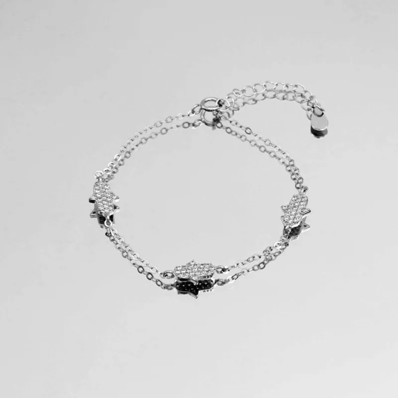 Hand of Hamsa Bracelet | Silver made by PRYA