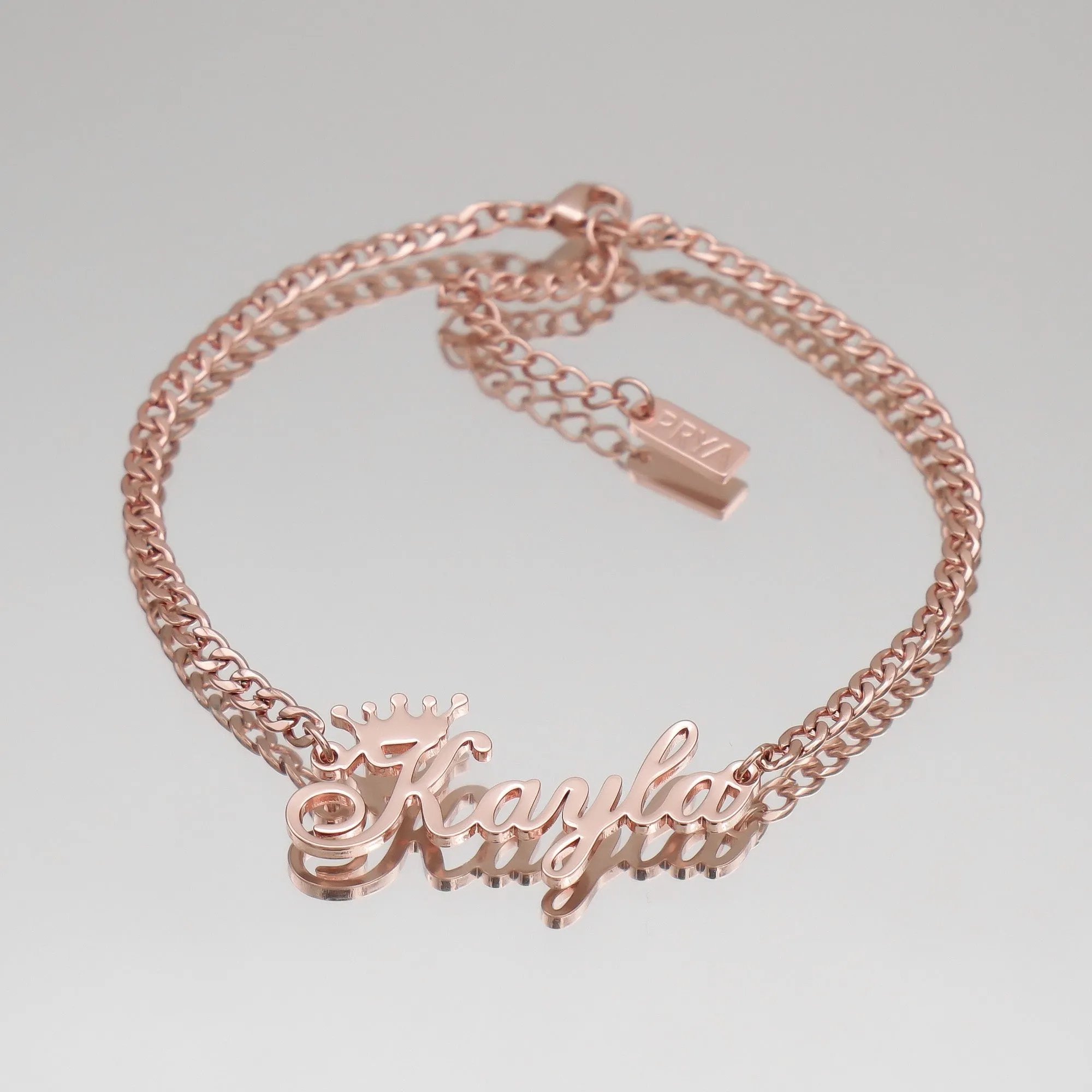 Paris Personalised Name Anklet sold by PRYA product image thumbnail 4