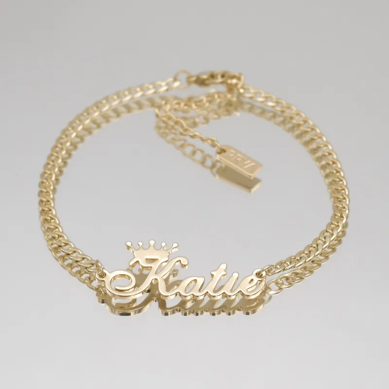 Paris Personalised Name Anklet sold by PRYA