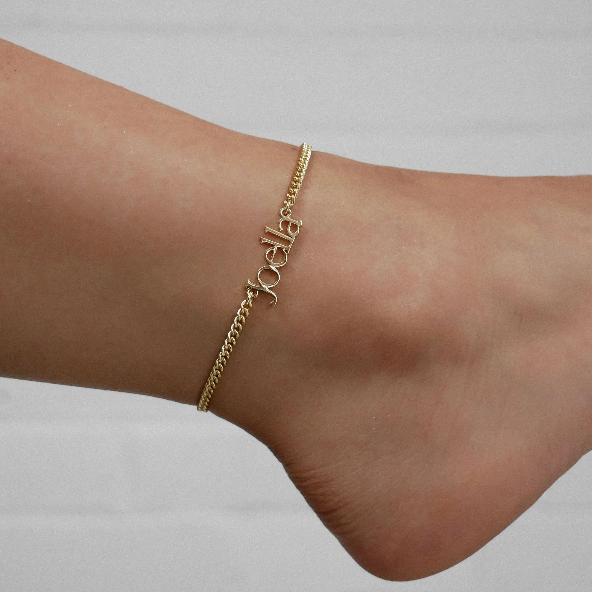 Monaco Custom Name Anklet sold by PRYA product image thumbnail 2