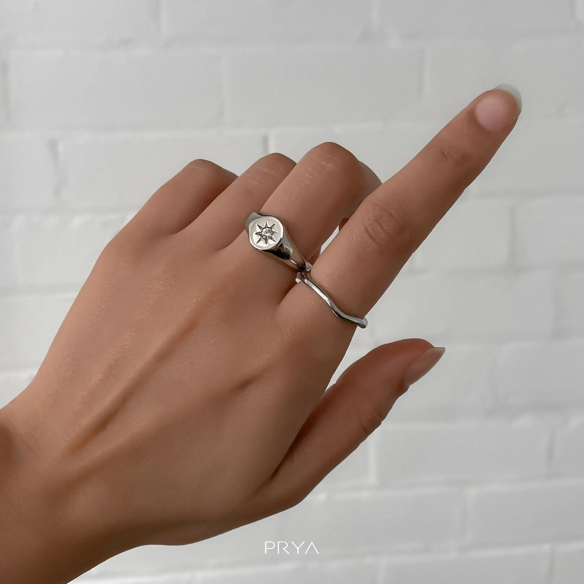 Starlight Signet Ring sold by PRYA product image thumbnail 5