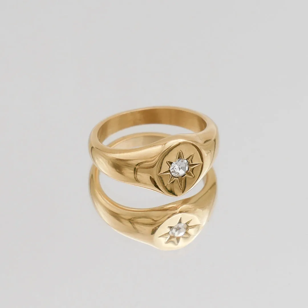 Starlight Signet Ring sold by PRYA product image thumbnail 3