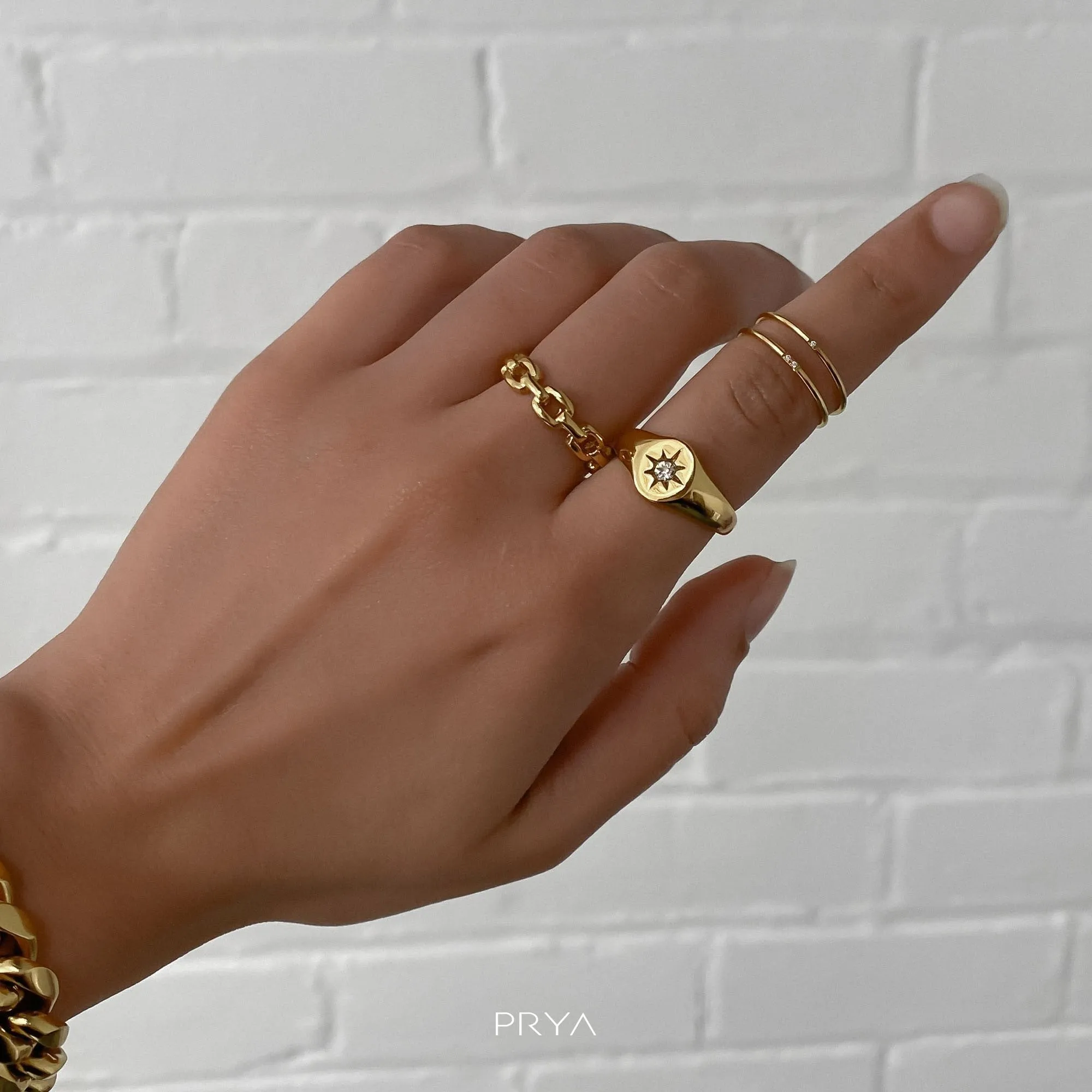 Starlight Signet Ring sold by PRYA product image thumbnail 2
