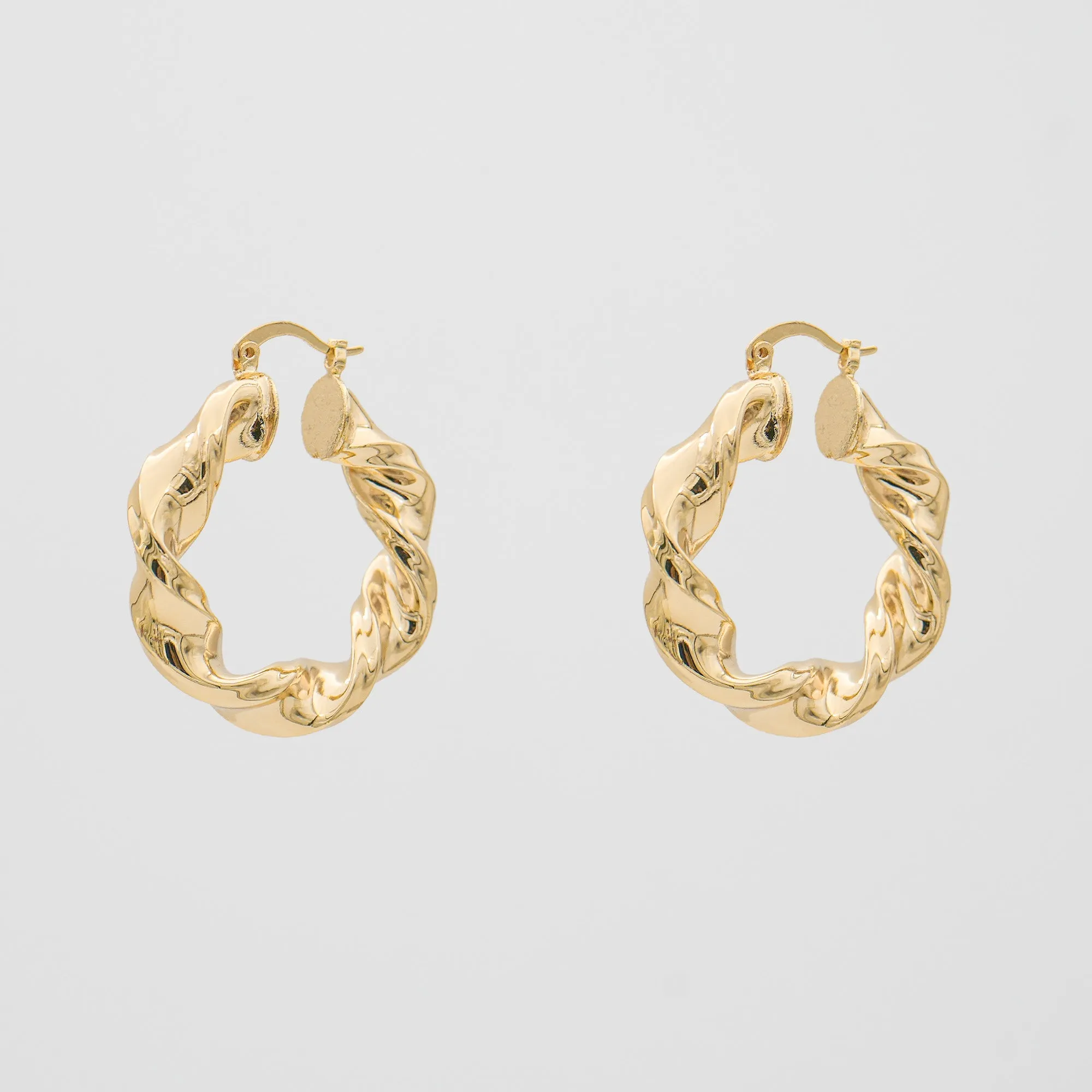 Maya Thick Twisted Hoops sold by PRYA product image thumbnail 5