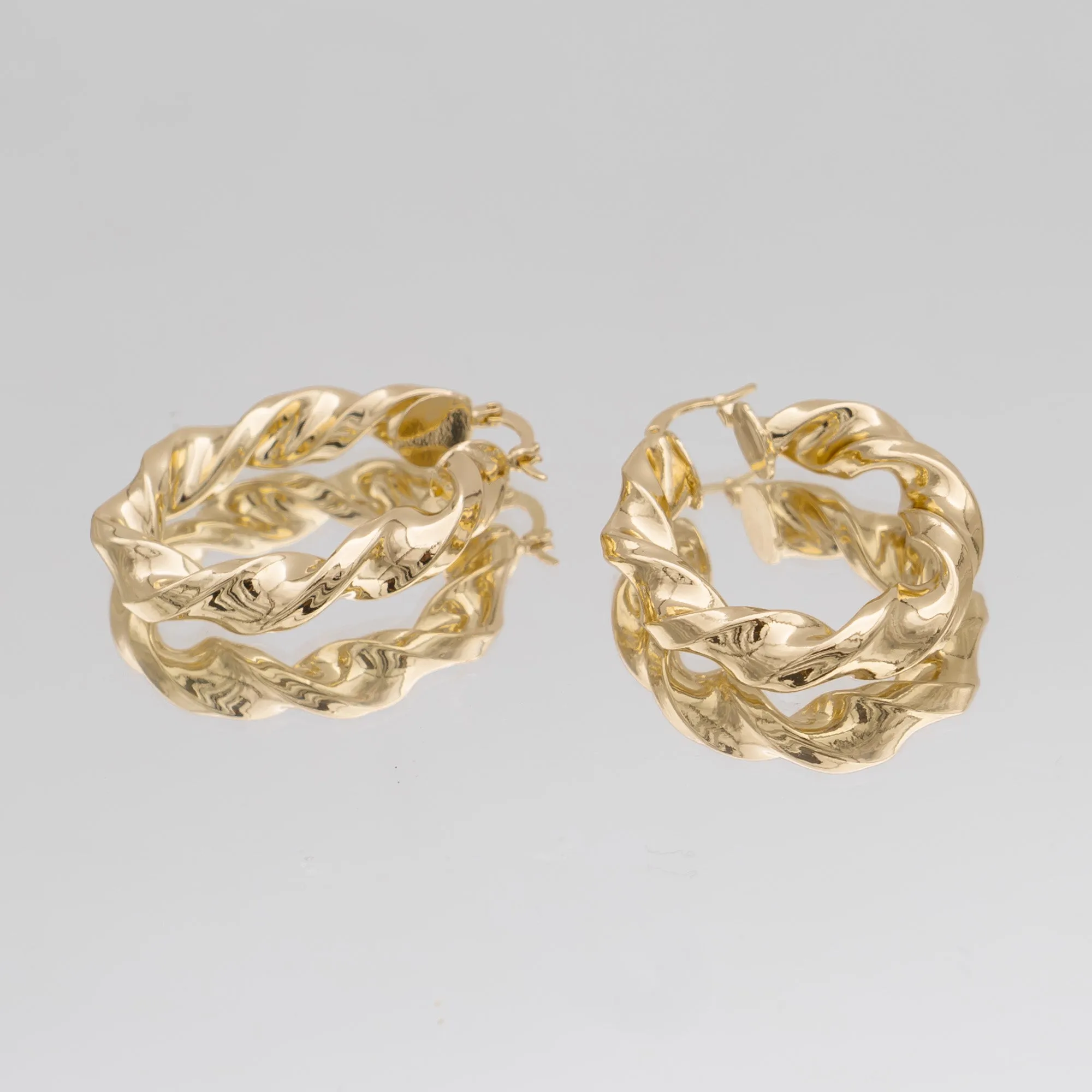 Maya Thick Twisted Hoops sold by PRYA product image thumbnail 4