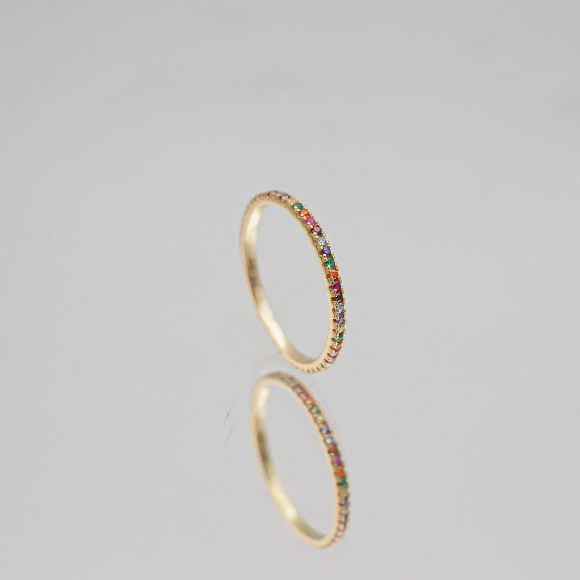Iris Dainty Rainbow Diamond Ring sold by PRYA product image thumbnail 3