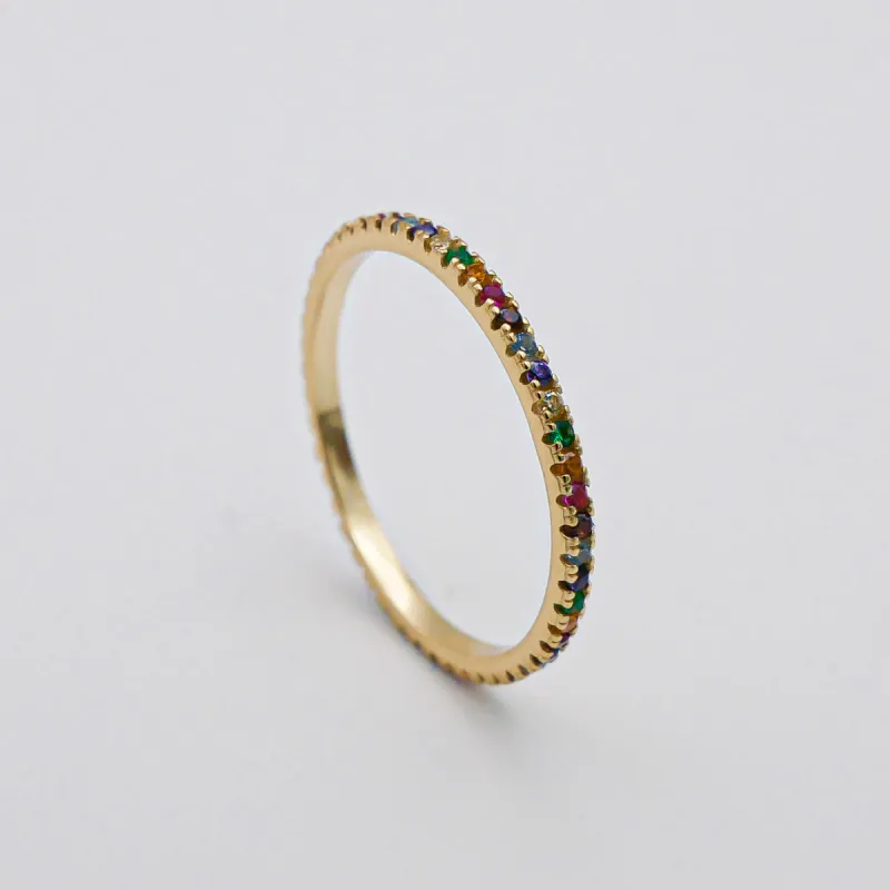 Iris Dainty Rainbow Diamond Ring sold by PRYA