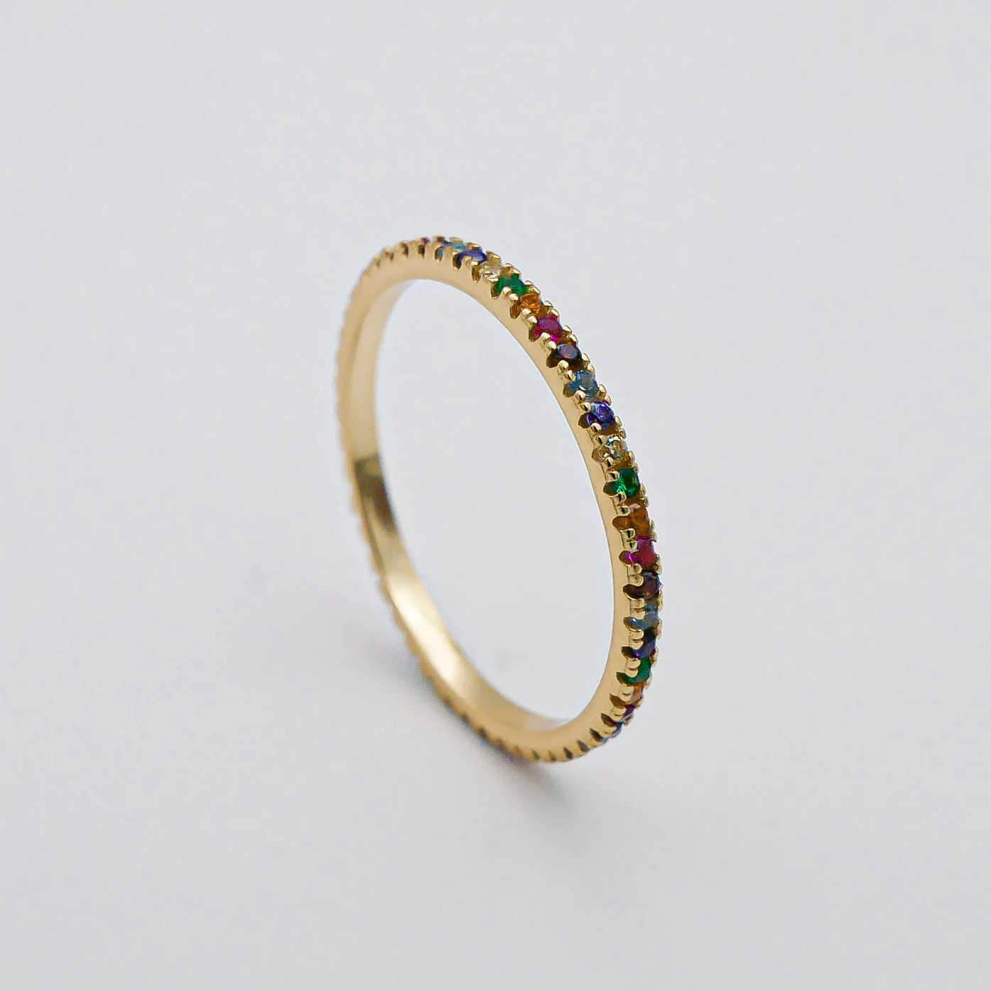 Iris Dainty Rainbow Diamond Ring sold by PRYA