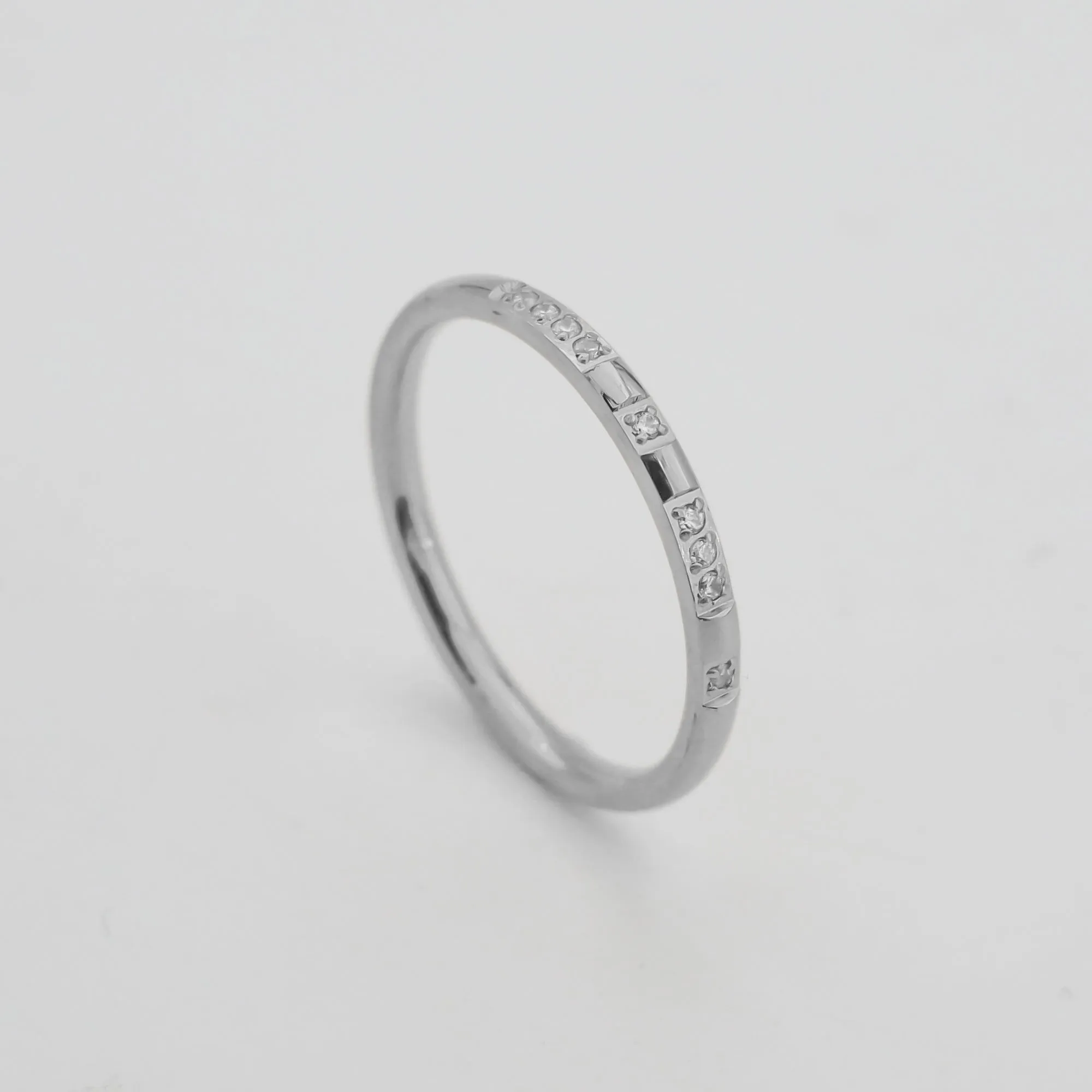 Leila Thin CZ Band Ring sold by PRYA product image thumbnail 3