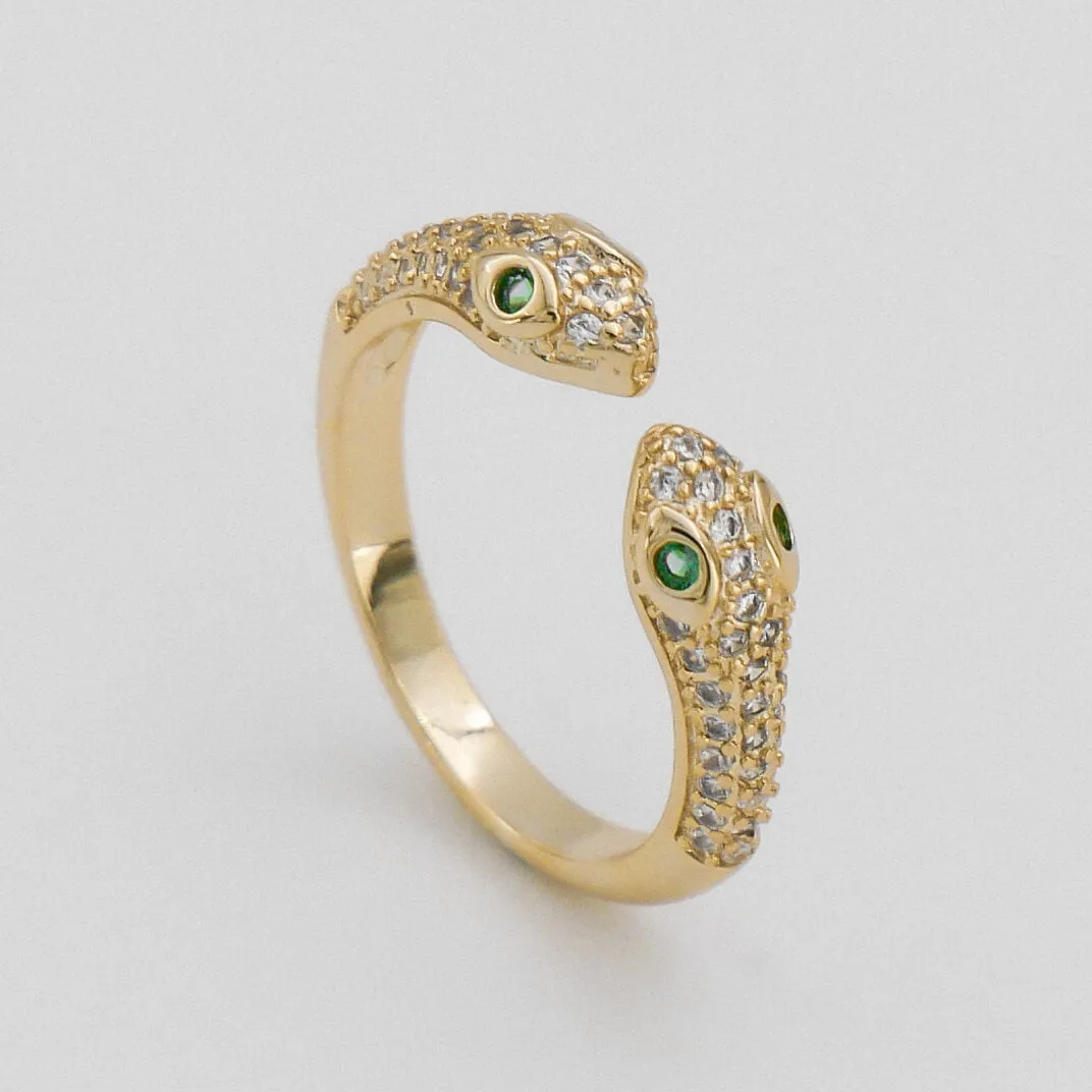 Sadie Double Snake Head Ring sold by PRYA product image thumbnail 5