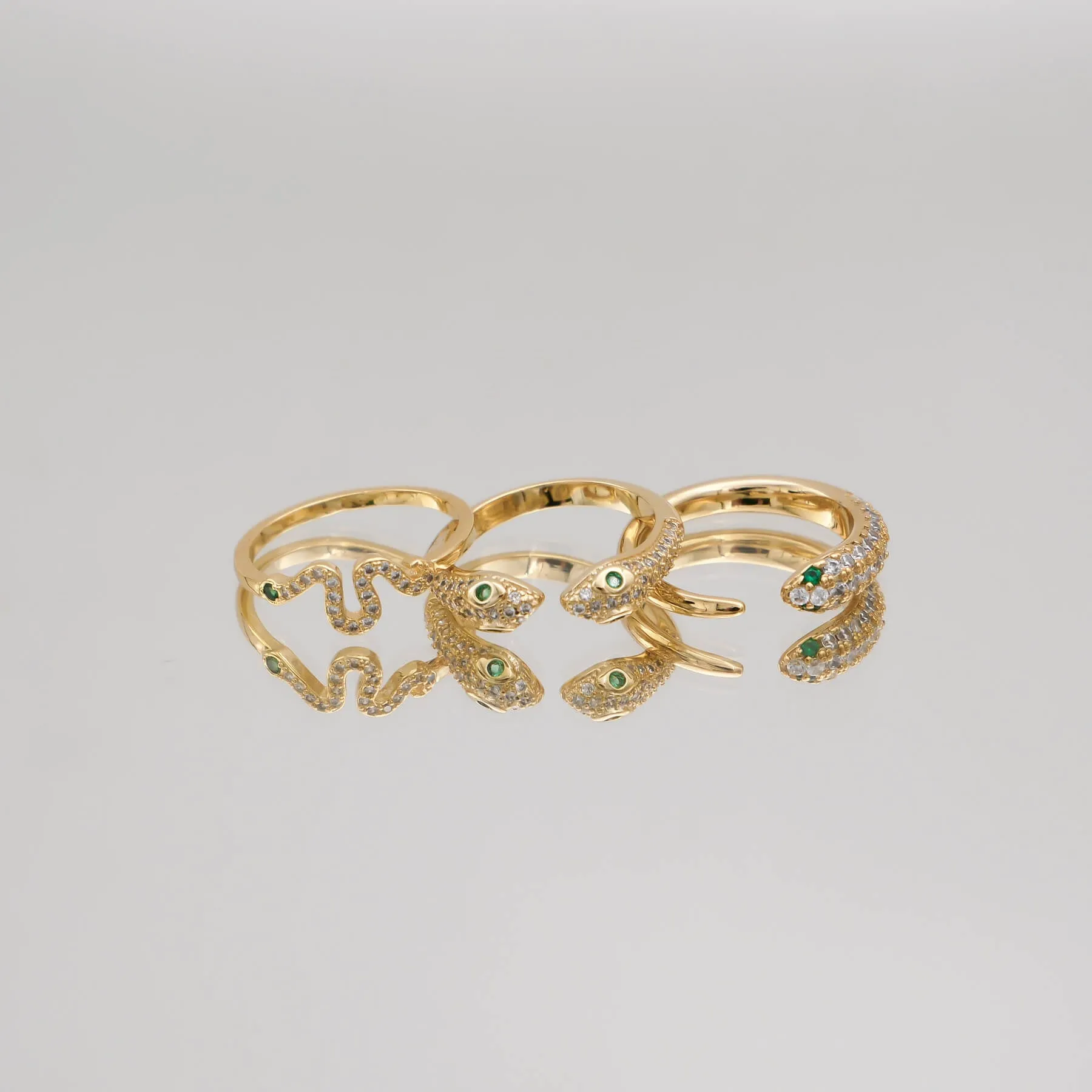 Sadie Double Snake Head Ring sold by PRYA product image thumbnail 4