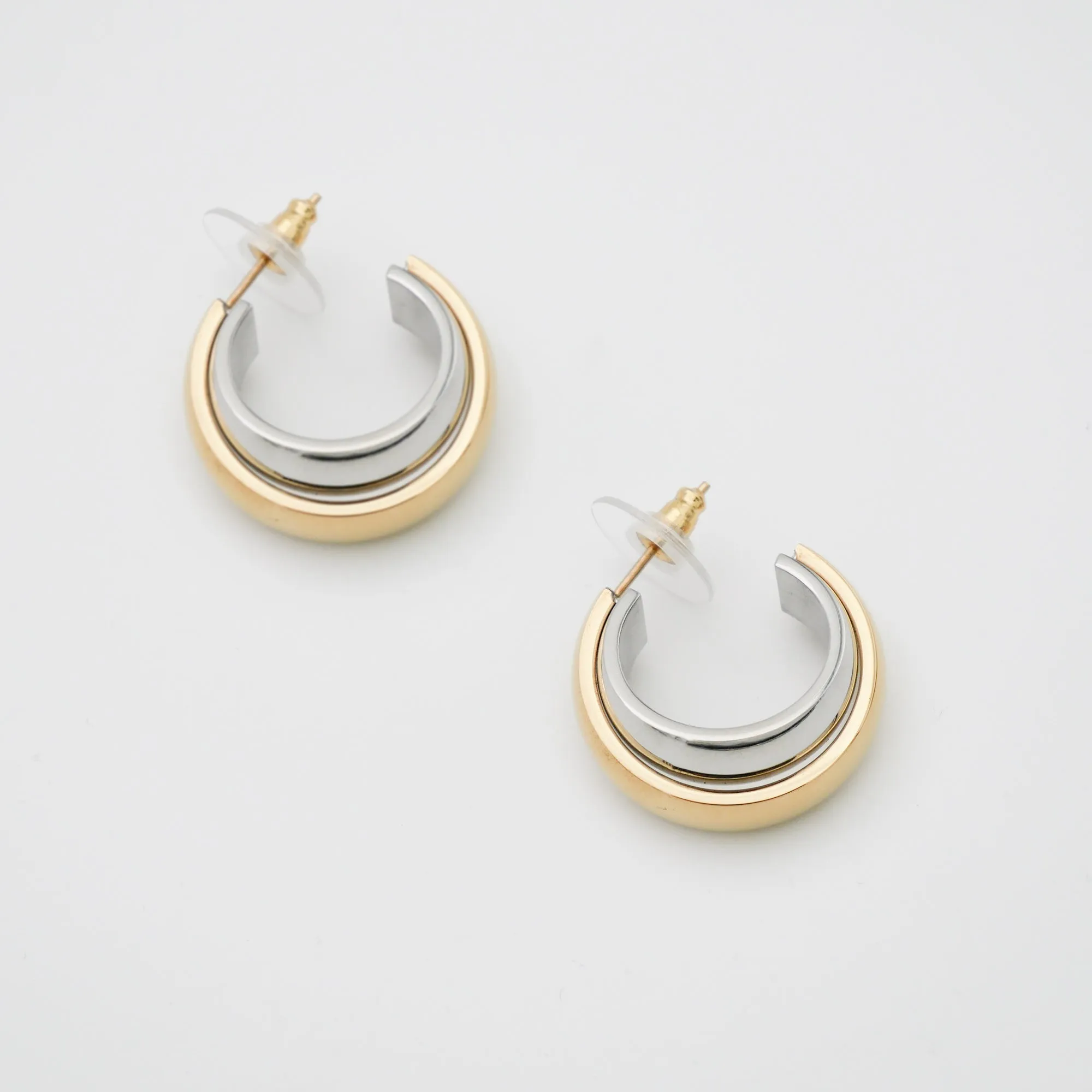 Rina Two Tone Earrings sold by PRYA product image thumbnail 2