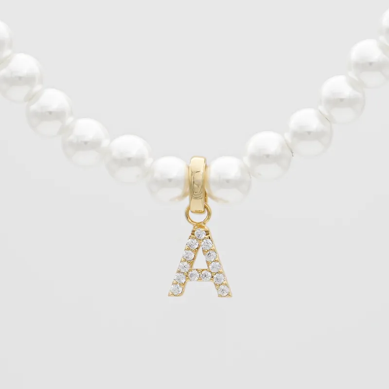 ICY Pearl Initial Necklace sold by PRYA