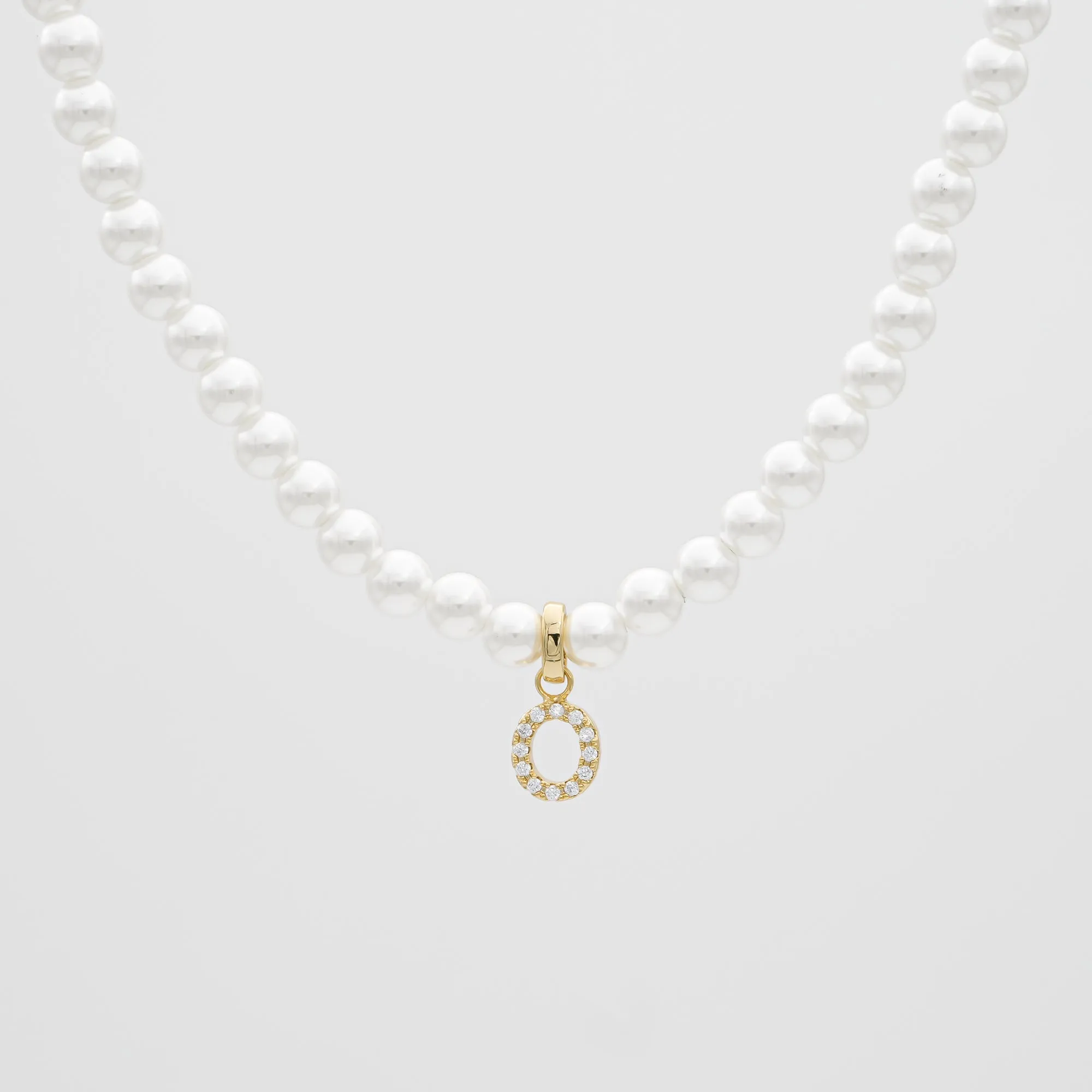 Pave Pearl Initial Necklace sold by PRYA product image thumbnail 5