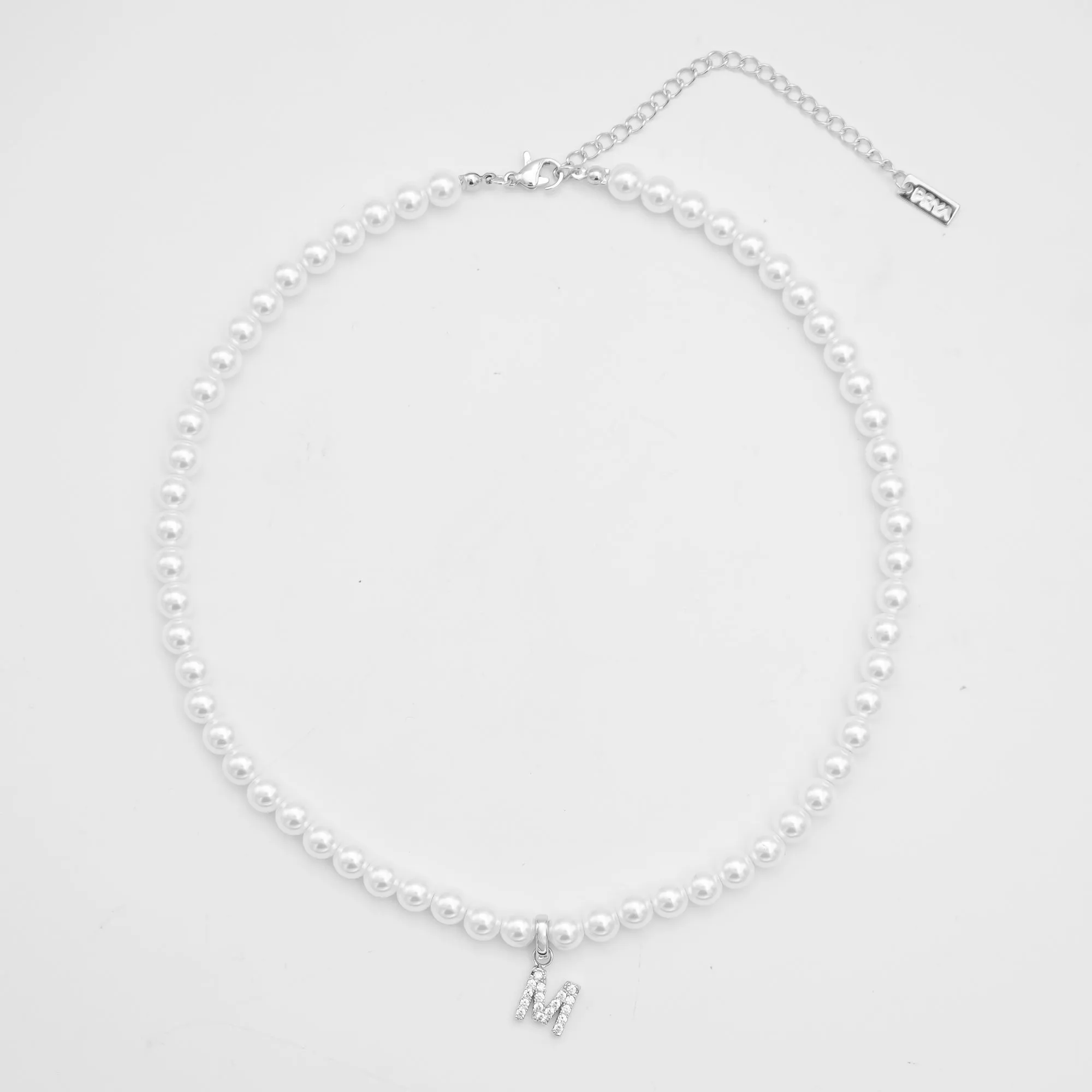 Pave Pearl Initial Necklace sold by PRYA product image thumbnail 3