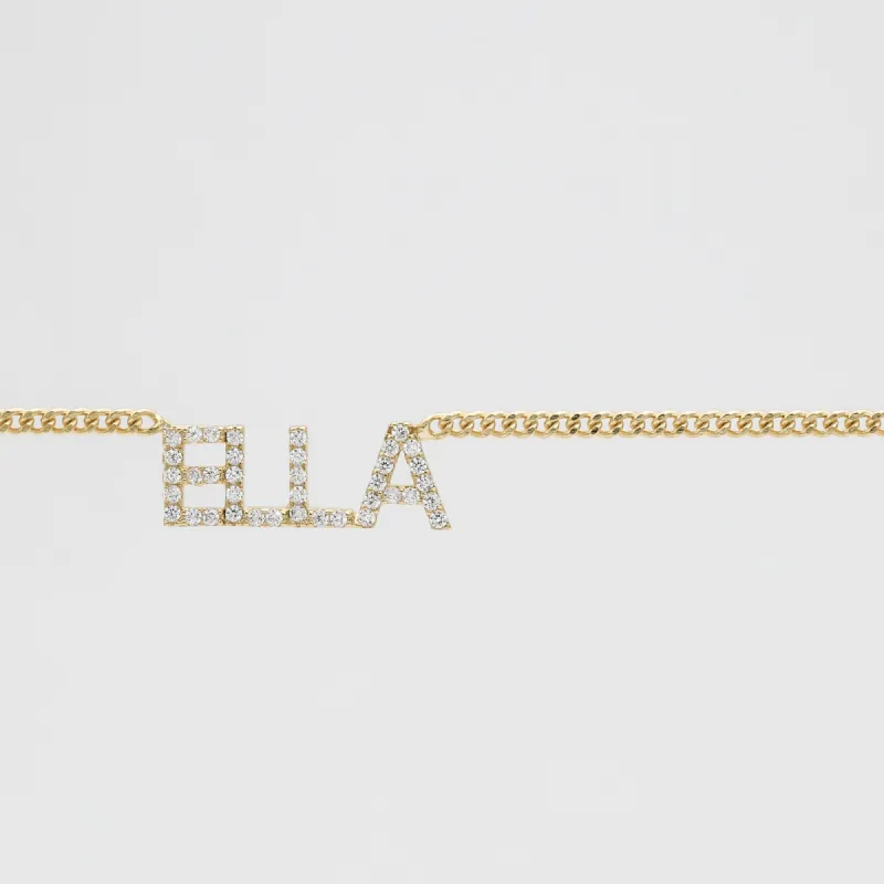 Olympia Pave Name Belly Chain sold by PRYA