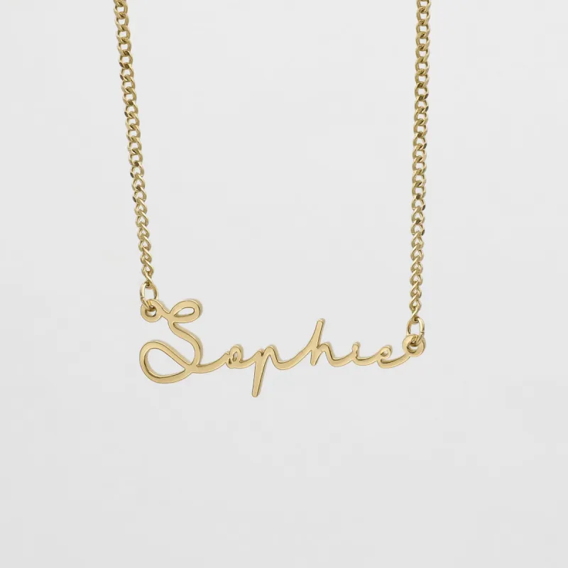 Selina Custom Name Necklace (Horizontal) sold by PRYA