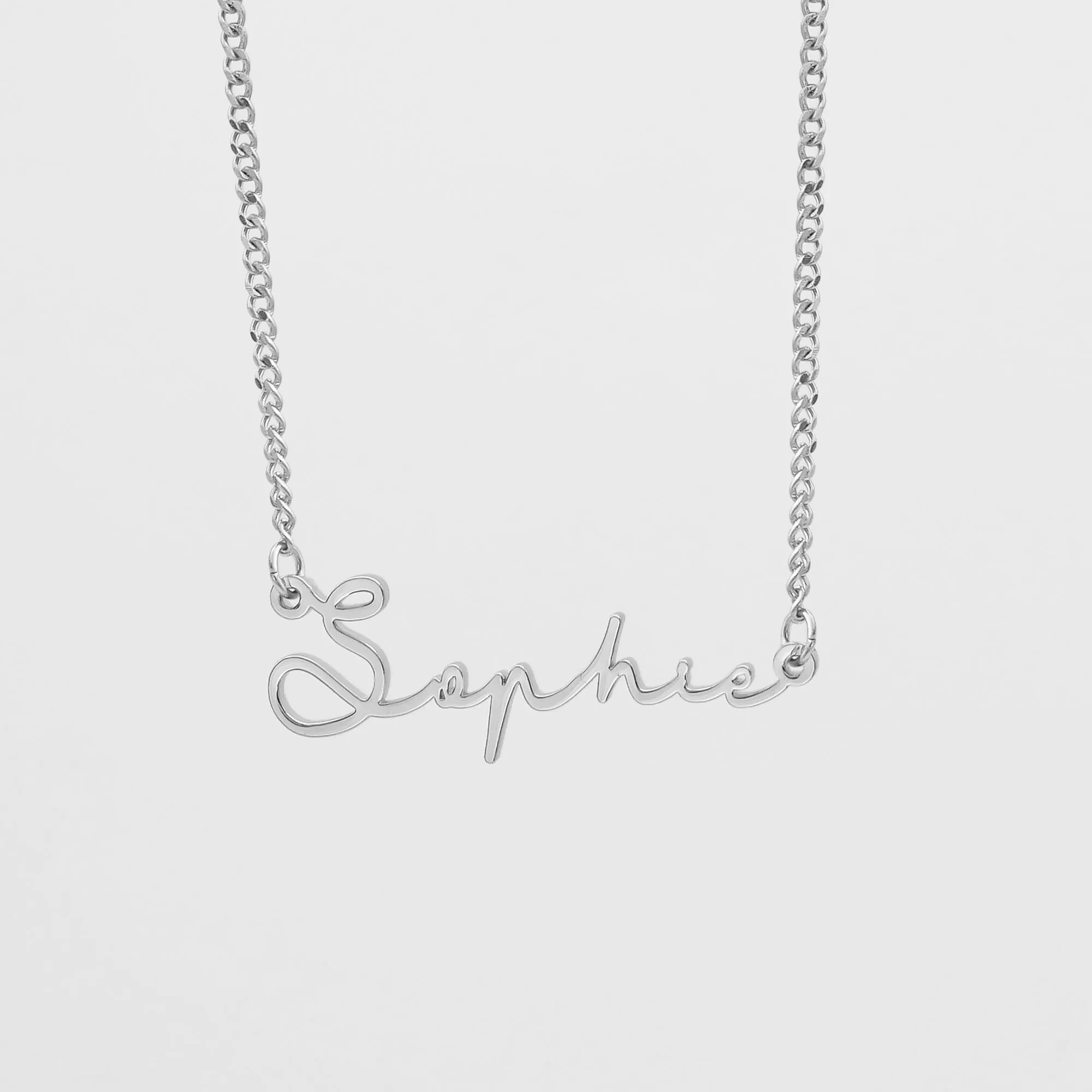 Selina Custom Name Necklace (Horizontal) sold by PRYA product image thumbnail 4