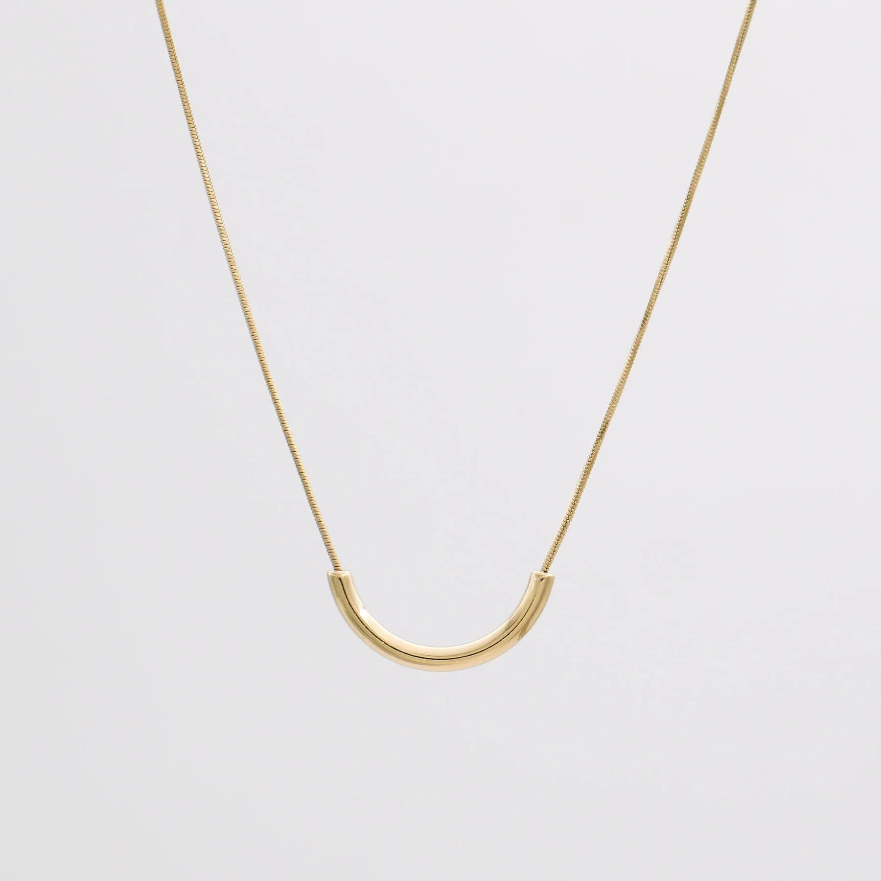 Cerys Crescent Bar Necklace sold by PRYA product image thumbnail 4