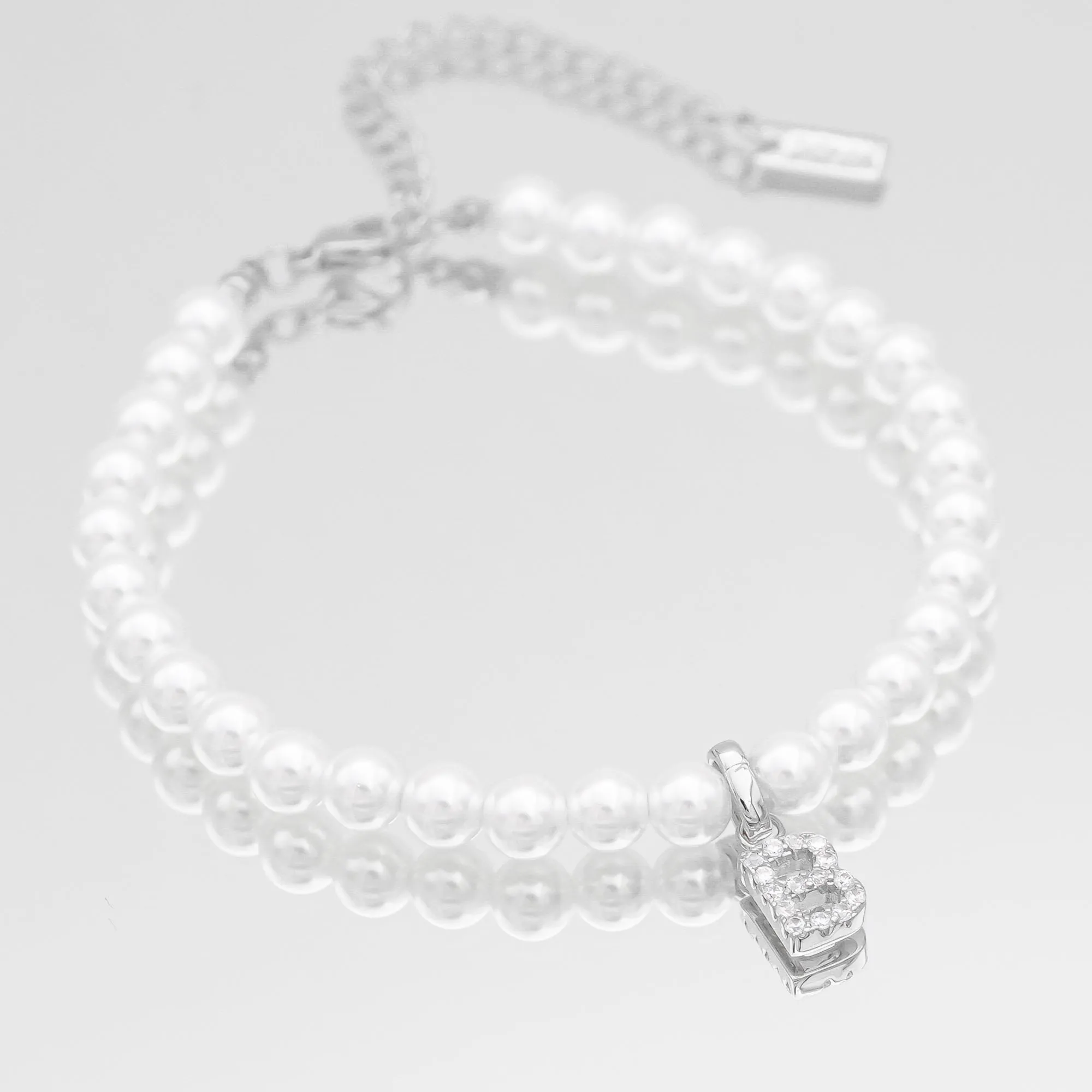 Pave Pearl Initial Bracelet sold by PRYA product image thumbnail 5