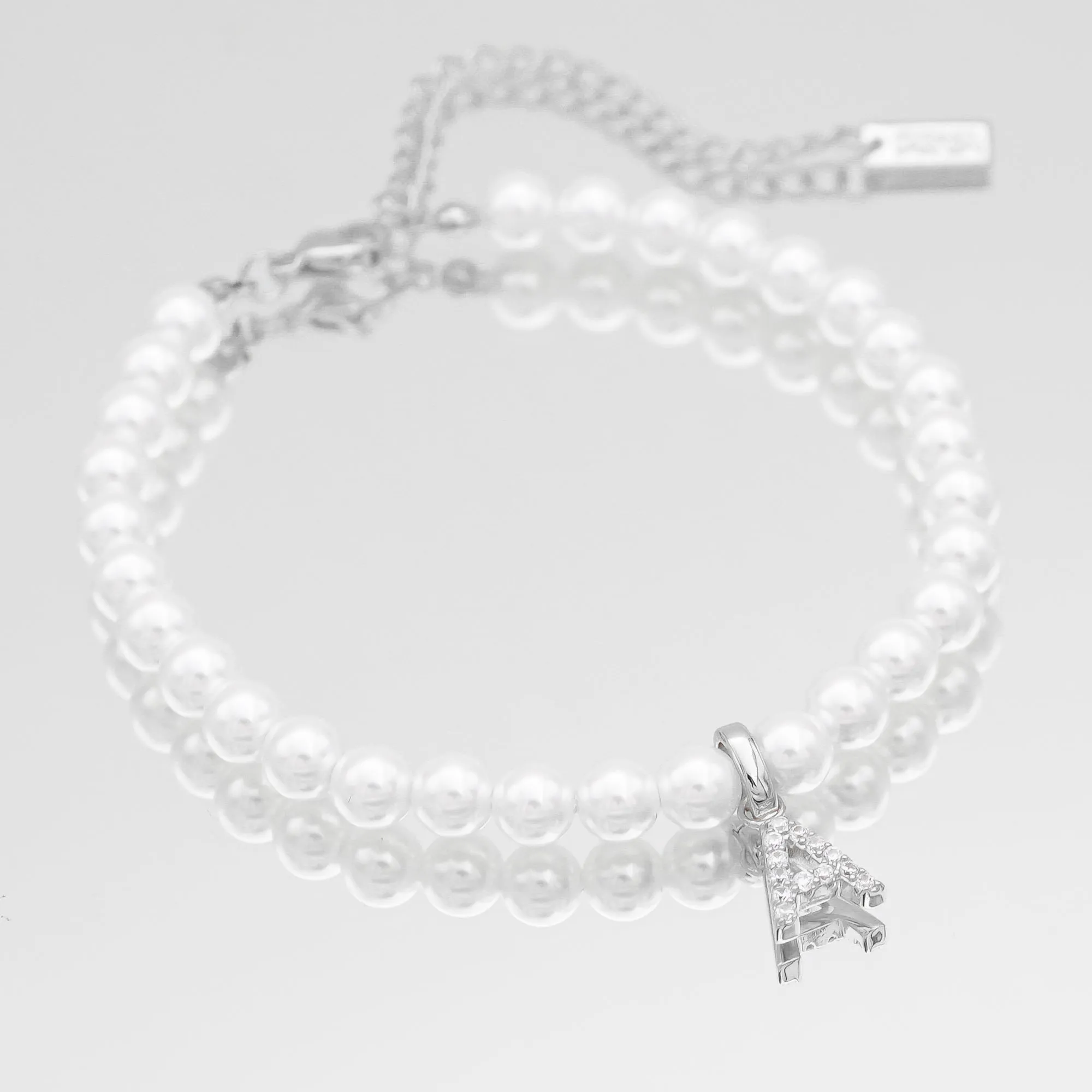 Pave Pearl Initial Bracelet sold by PRYA product image thumbnail 3