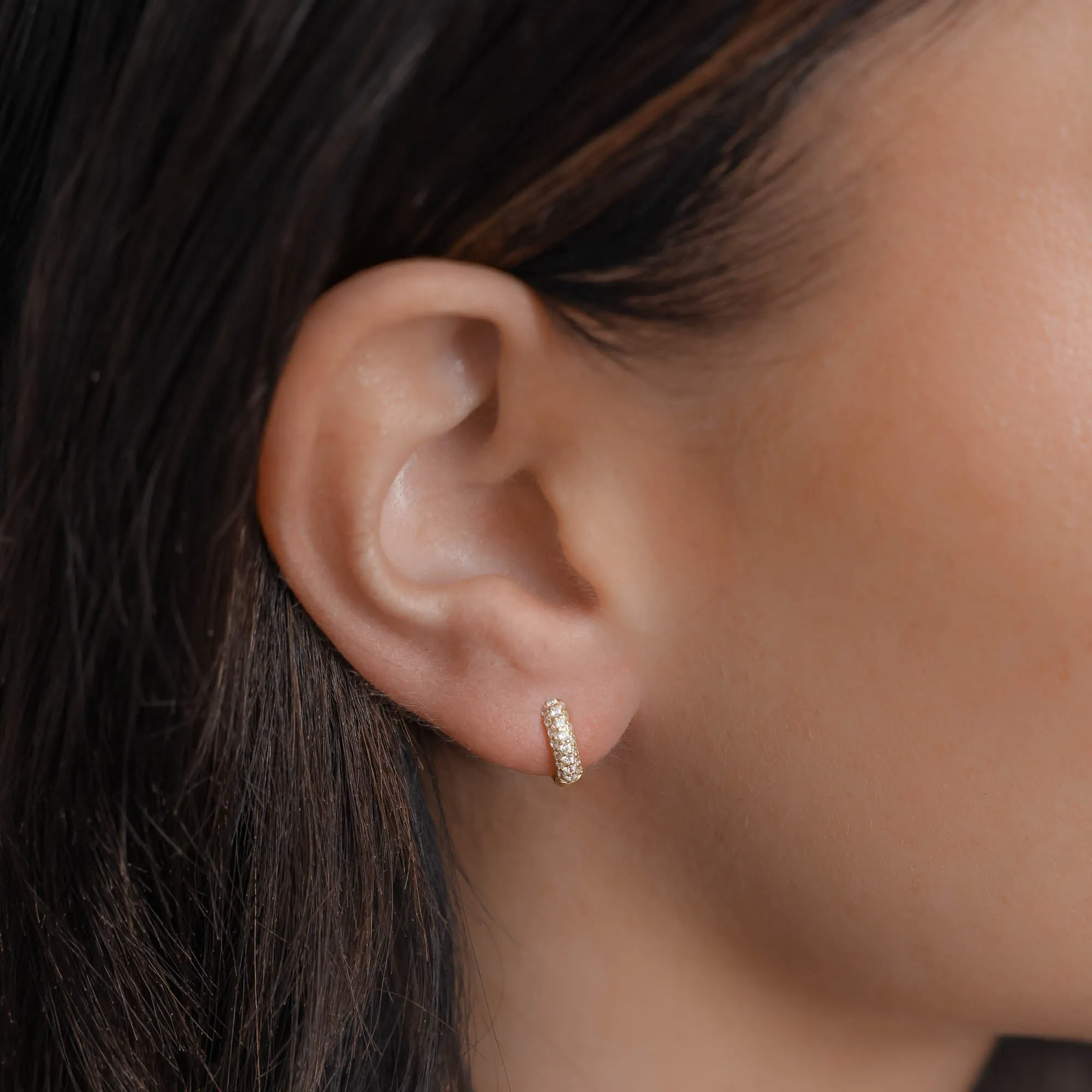 Lori CZ Huggie Earrings sold by PRYA product image thumbnail 3