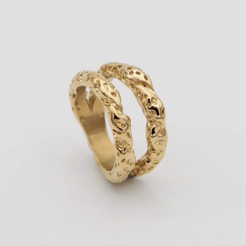 Luciana Double Band Ring made by PRYA