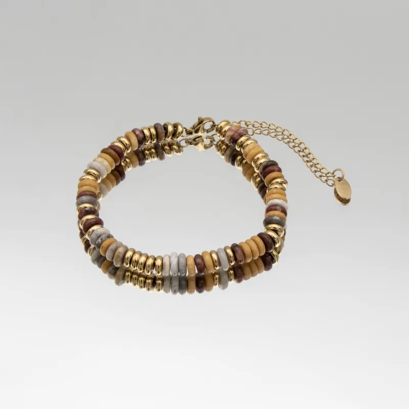 Harmony Natural Stone Beaded Bracelet sold by PRYA