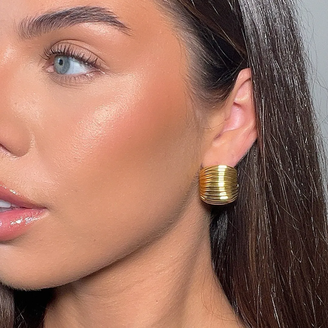Raisa Ribbed Earrings sold by PRYA product image thumbnail 2