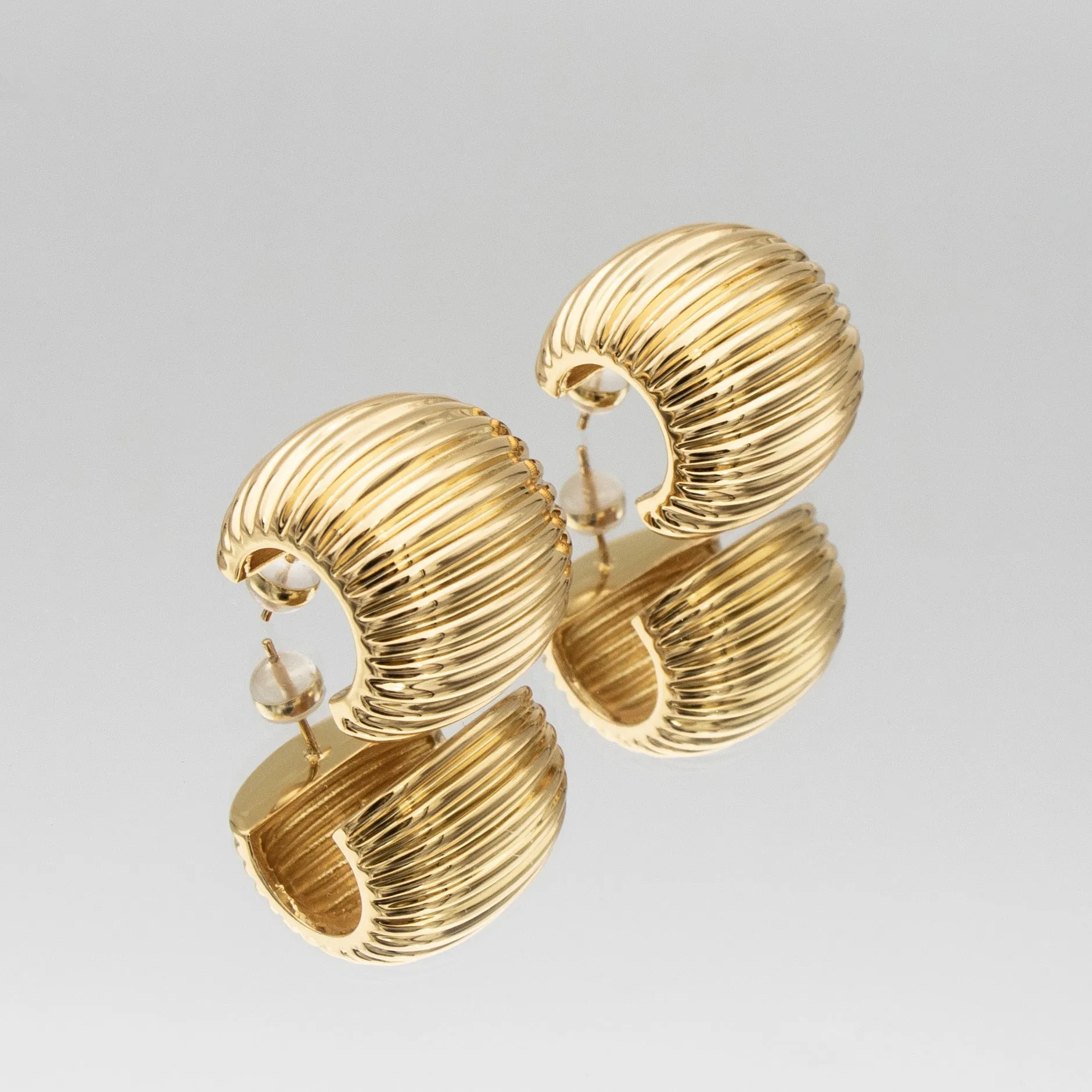 Raisa Ribbed Earrings sold by PRYA product image thumbnail 4