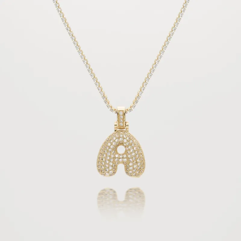 FREE GIFT | ICY Bubble Letter Initial Necklace sold by PRYA