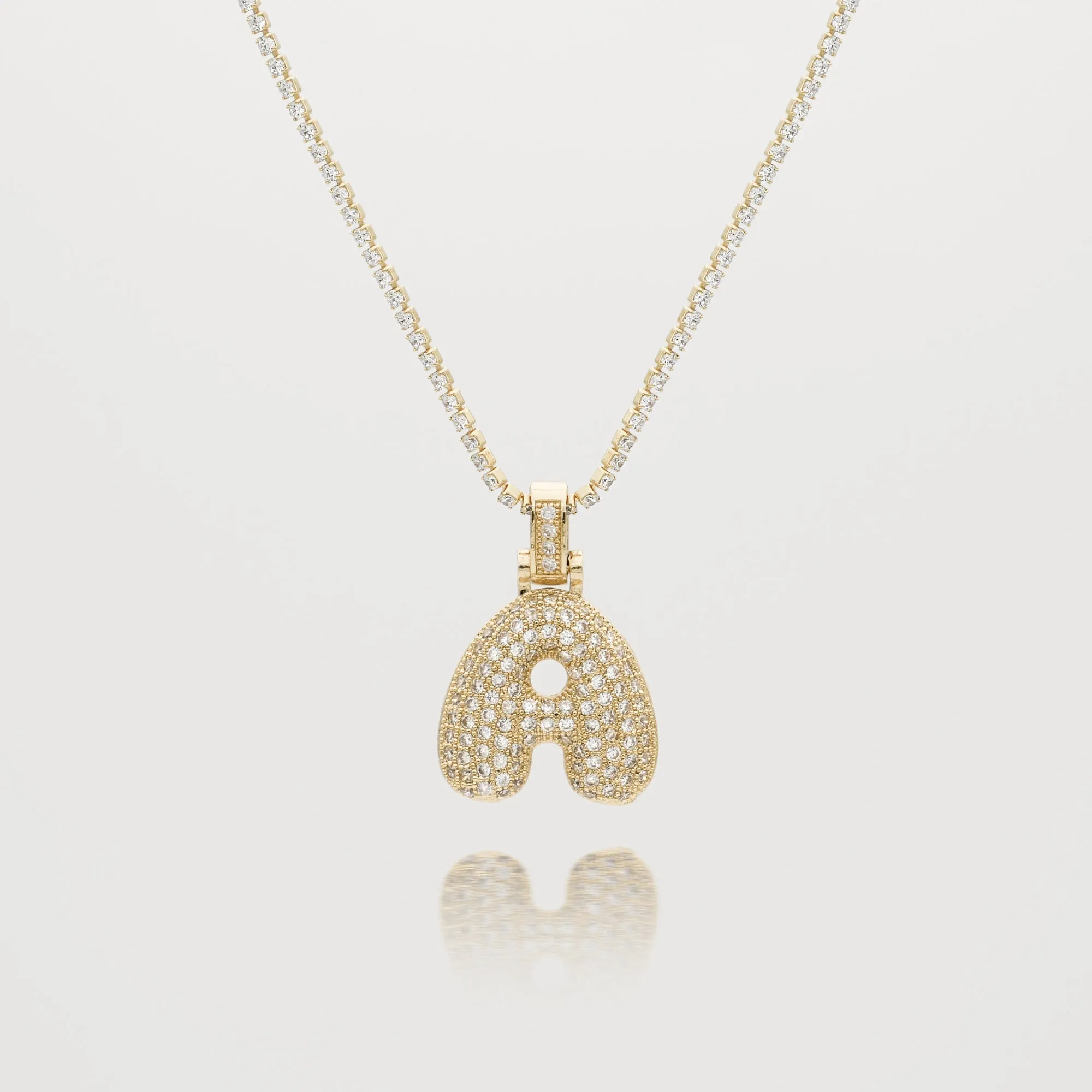 FREE GIFT | ICY Bubble Letter Initial Necklace sold by PRYA