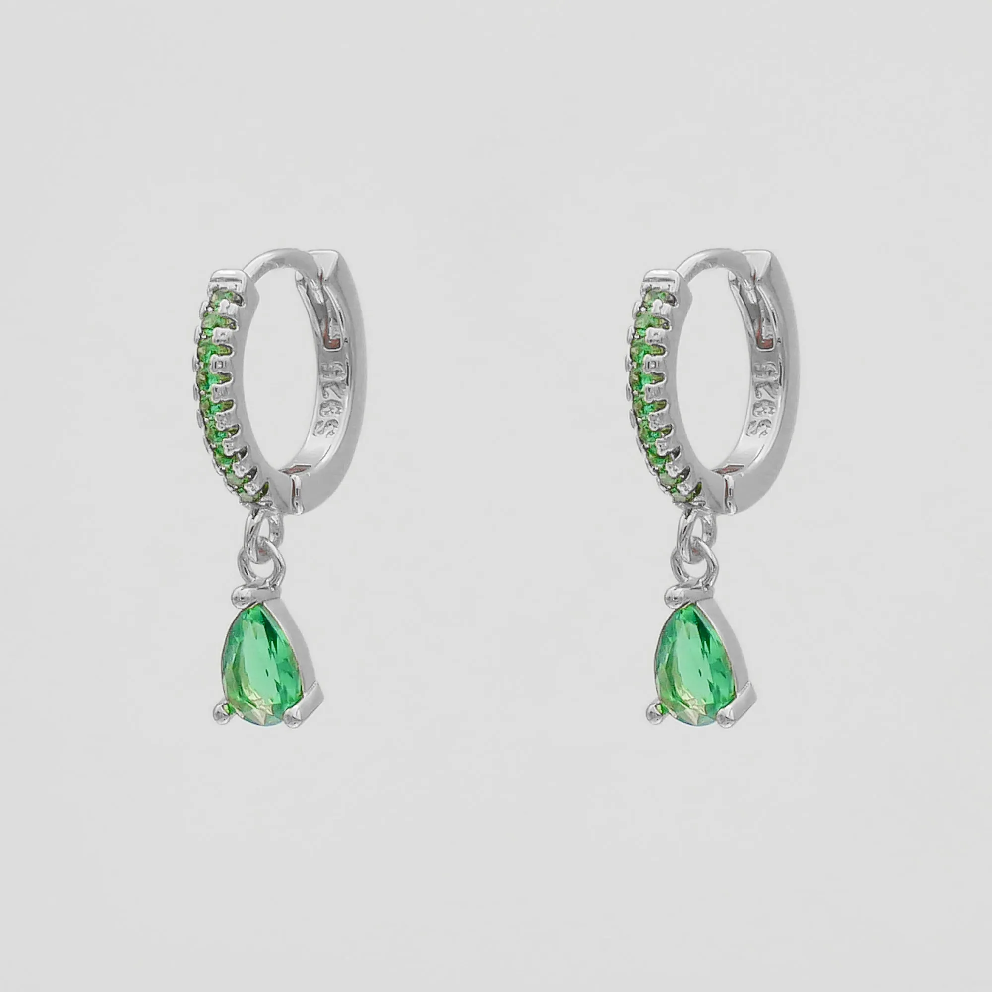 Aurora Gemstone Huggie Earrings sold by PRYA product image thumbnail 5