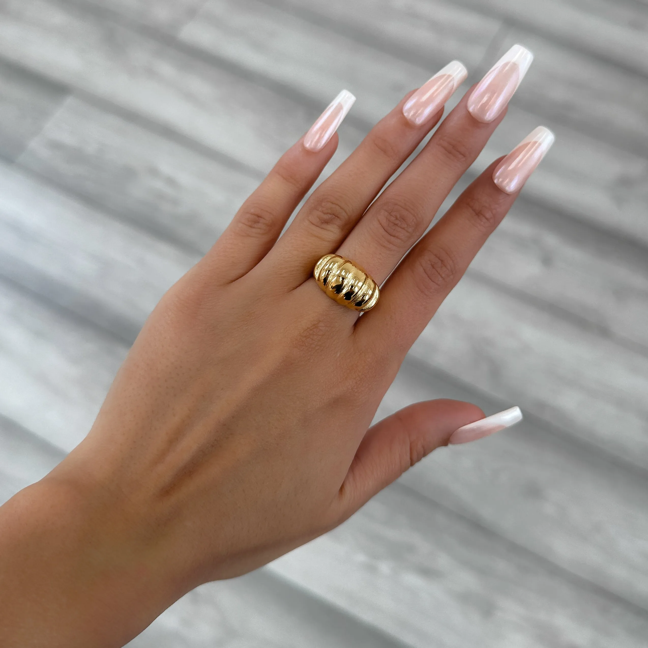 Inez Chunky Dome Ring sold by PRYA product image thumbnail 2
